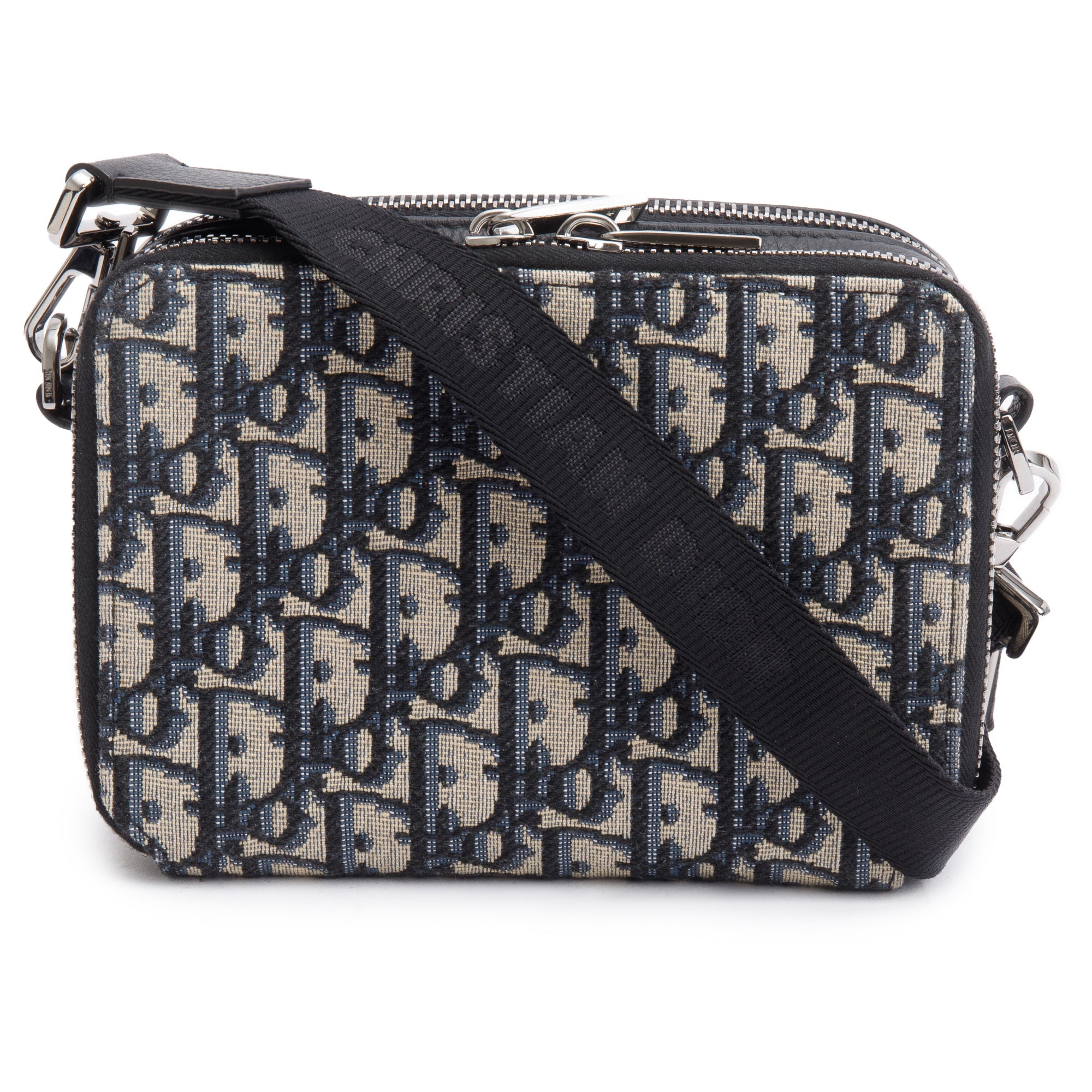 Christion Dior 2024 Oblique Jacquard Zipped Pouch w/ Receipt & Strap
