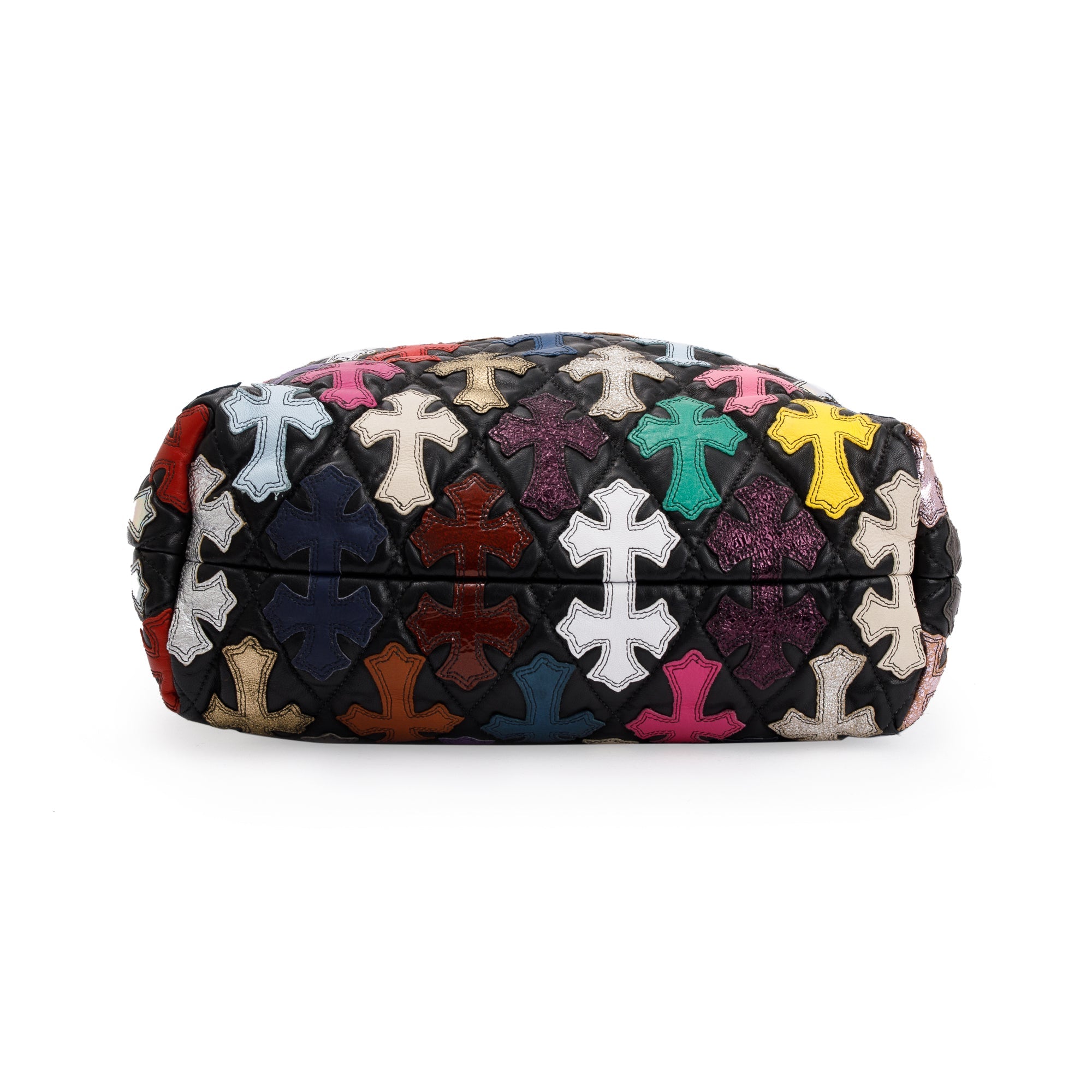 Chrome Hearts Black & Multicolour Leather Cemetery Cross Tote