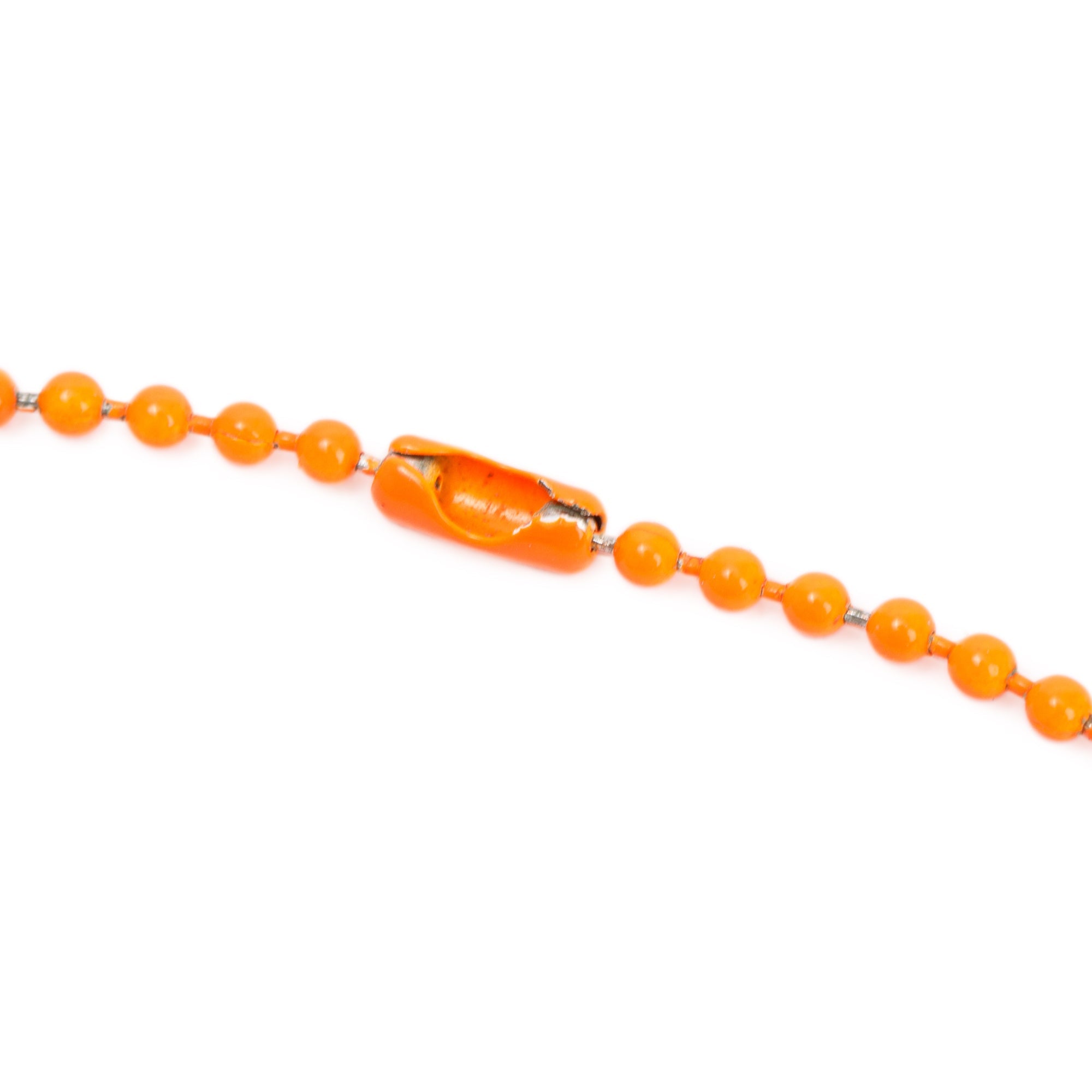 Chrome Hearts Orange Metal & Rubber Silichrome CH Cross Pendant Necklace