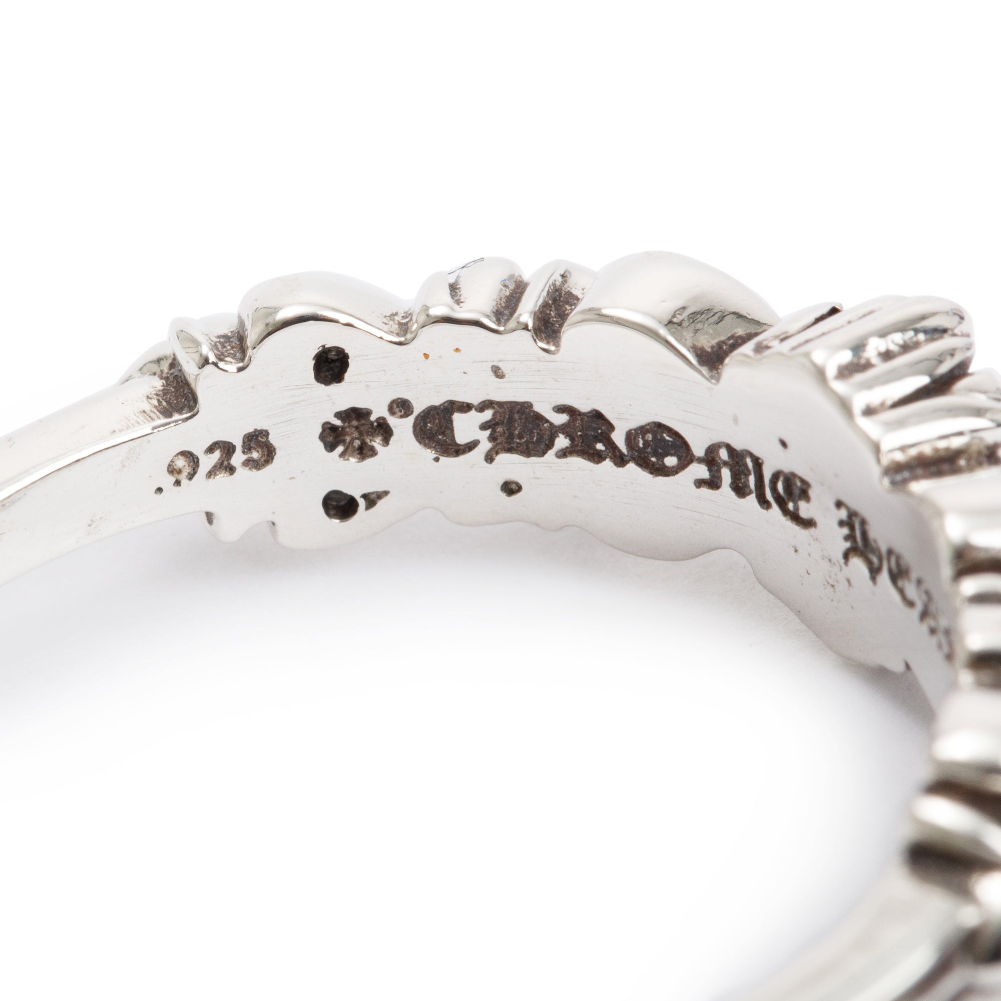 Chrome Hearts Sterling Silver Floral Cross Ring, Size 10