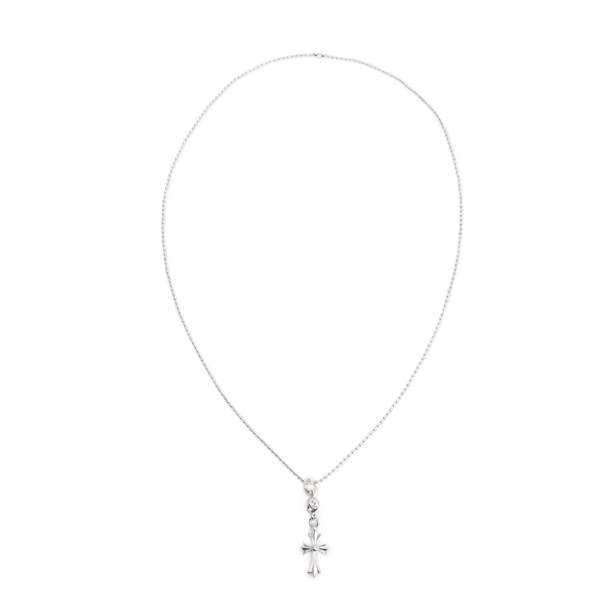 Chrome Hearts Sterling Silver Maltese Cross Pendant Necklace