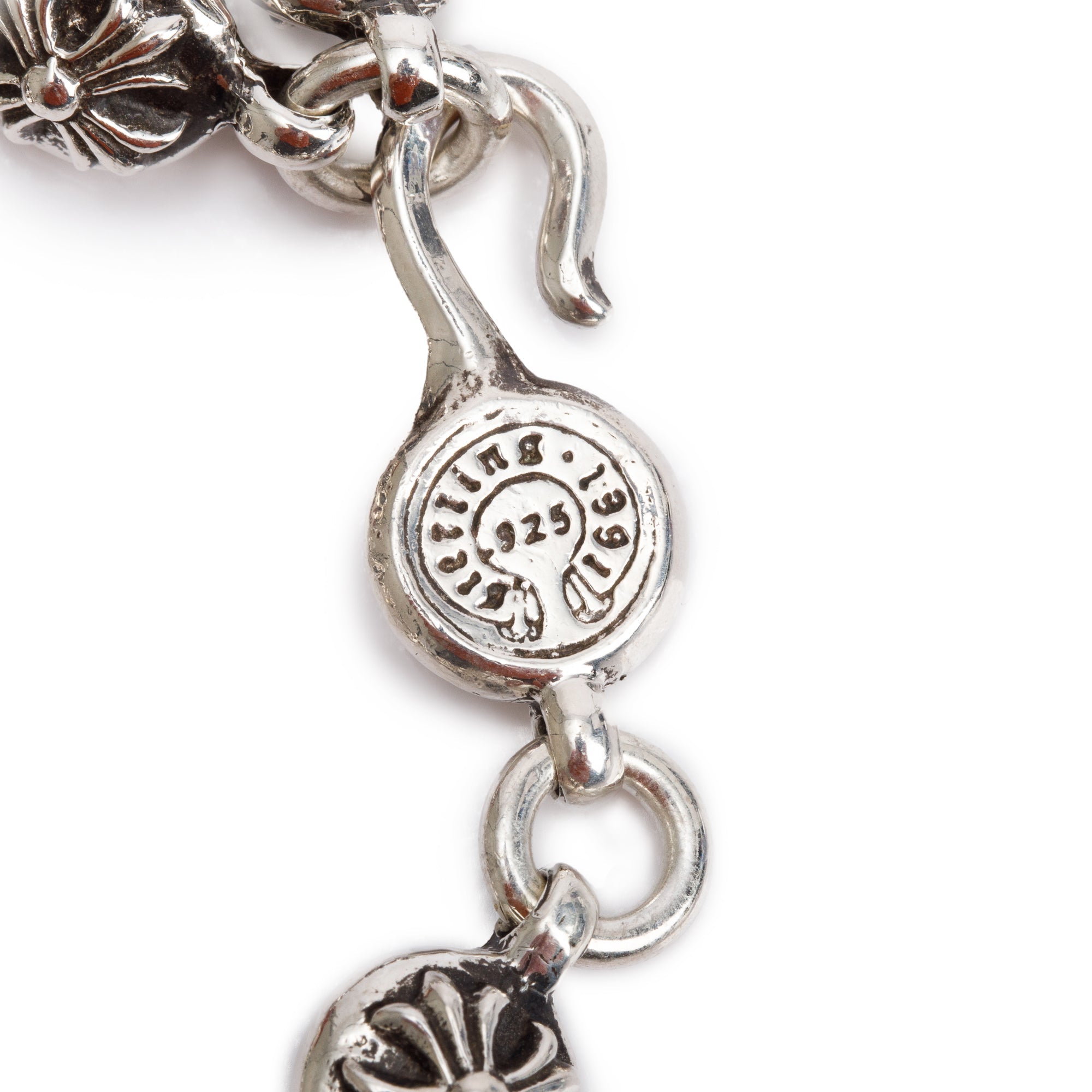 Chrome Hearts Sterling Silver Multi Emblem Ball Bracelet