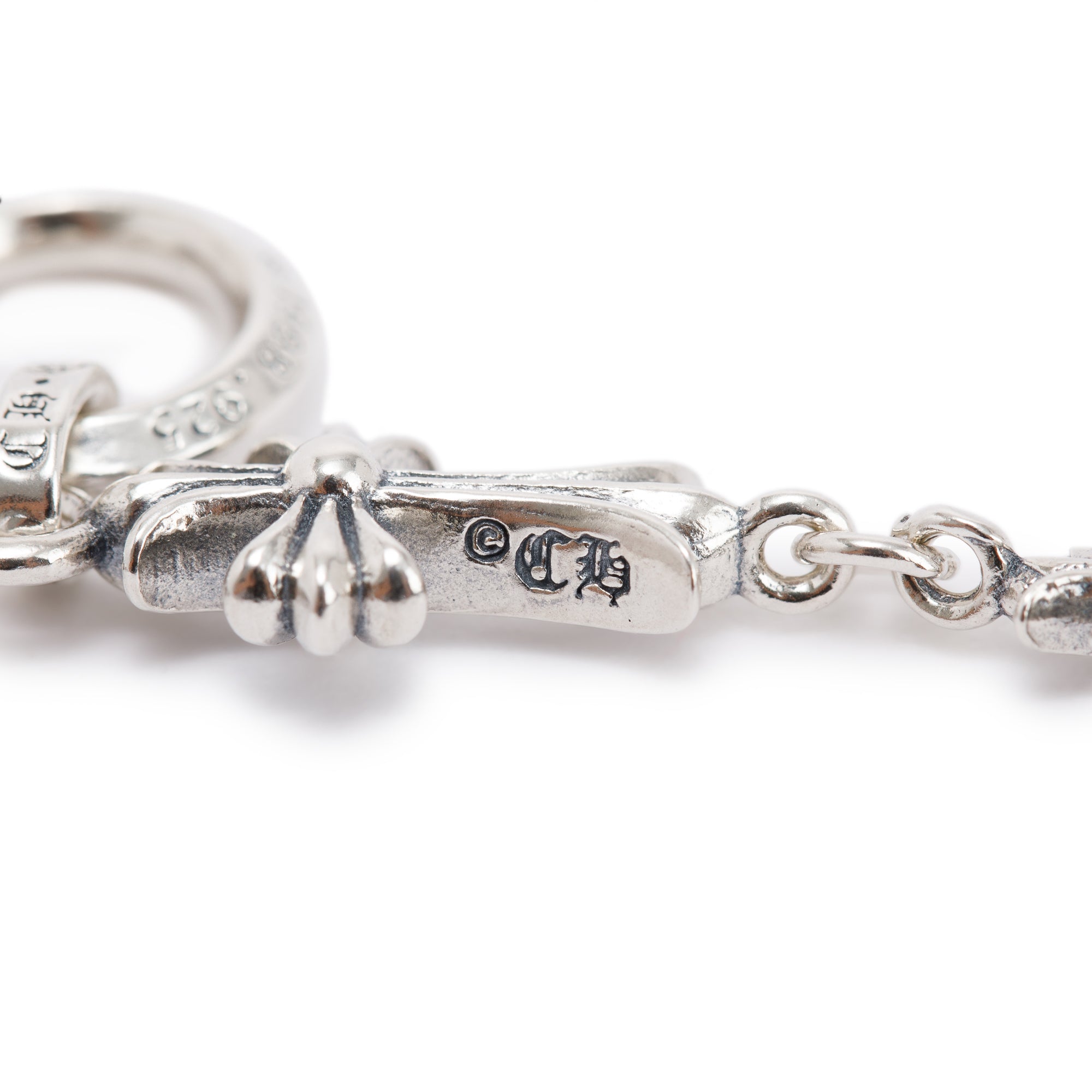 Chrome Hearts Sterling Silver Tiny Cross Link Necklace