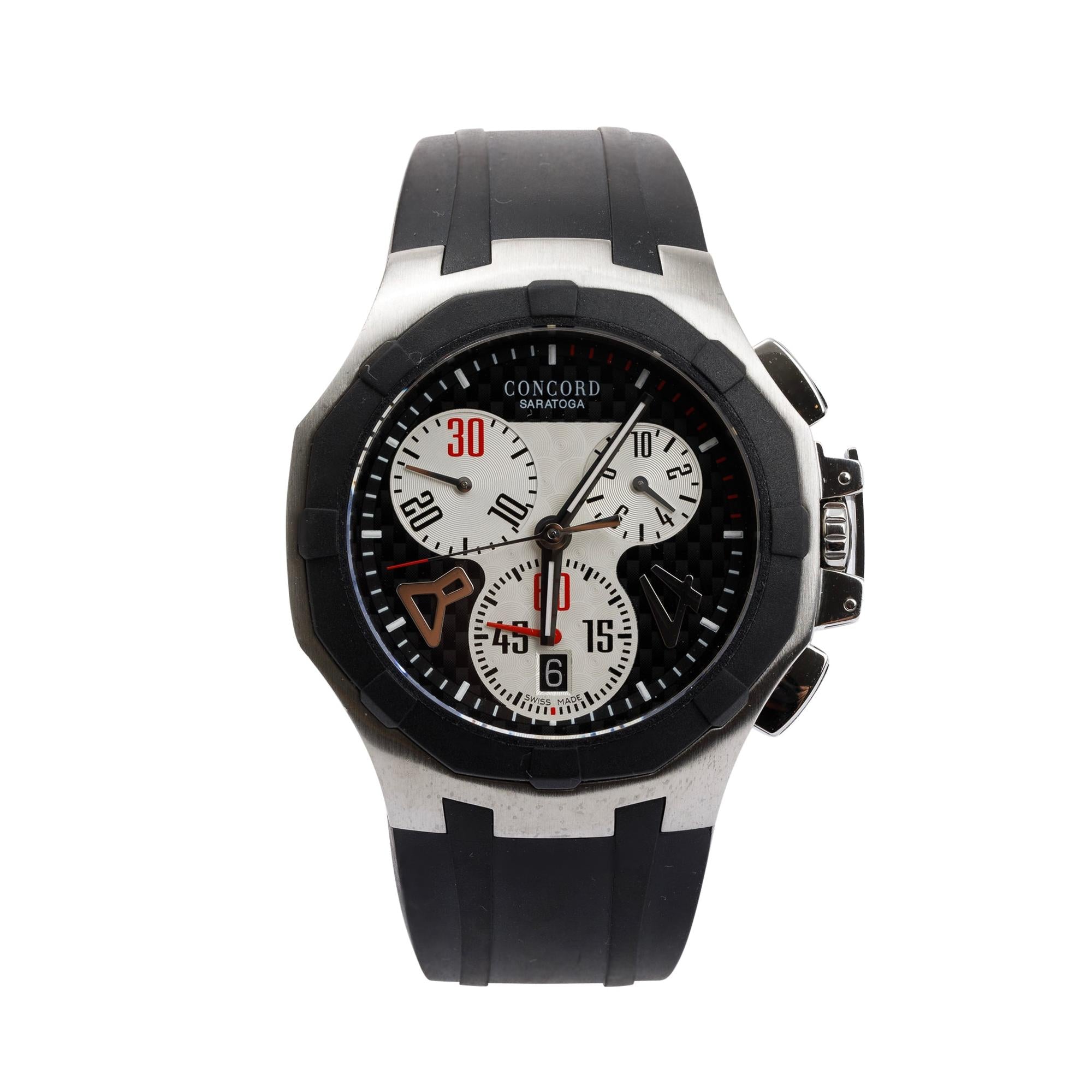 Concord Stainless Steel Saratoga 40 MM Chronograph Watch