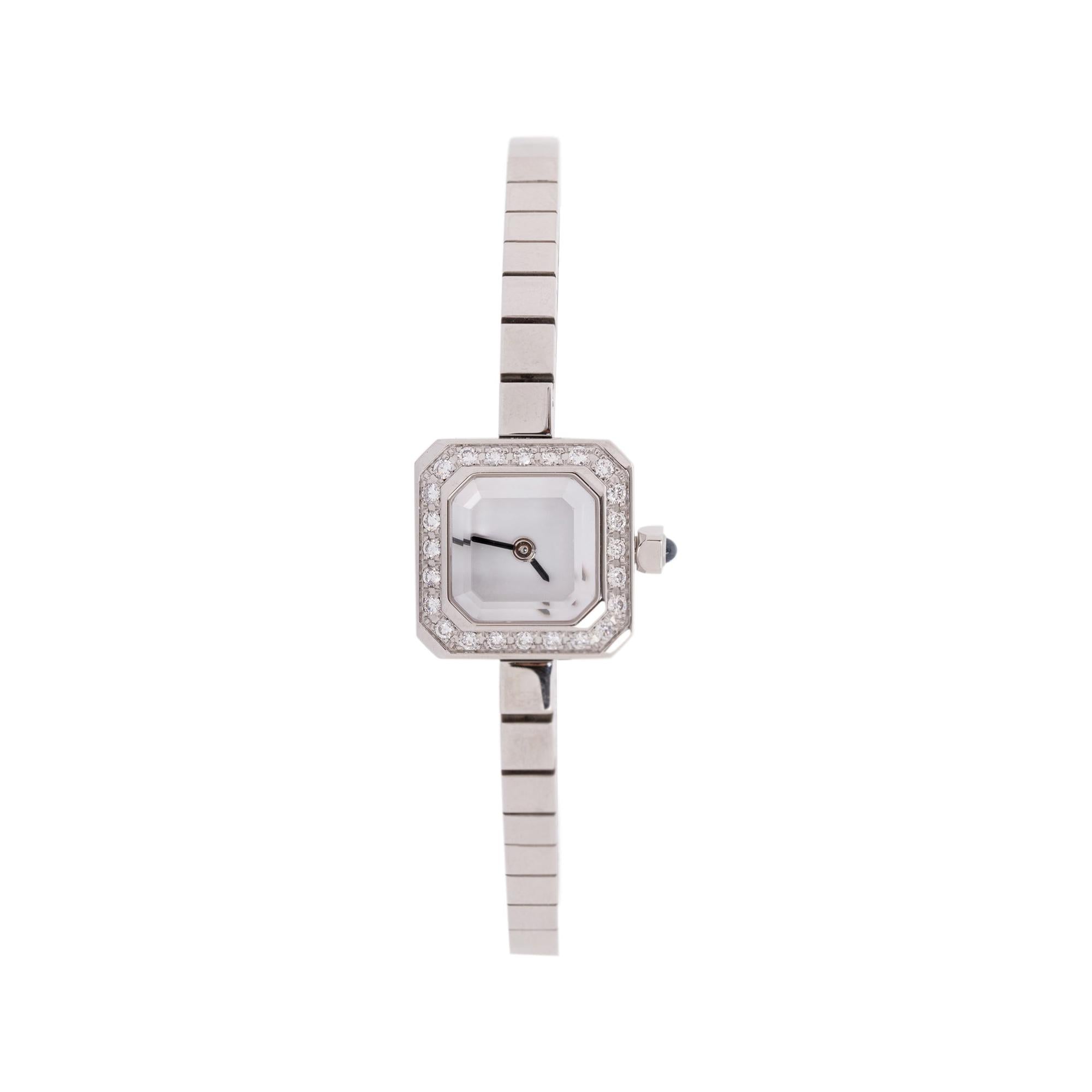 Corum Sugar Cube Diamond Bezel Quartz Watch