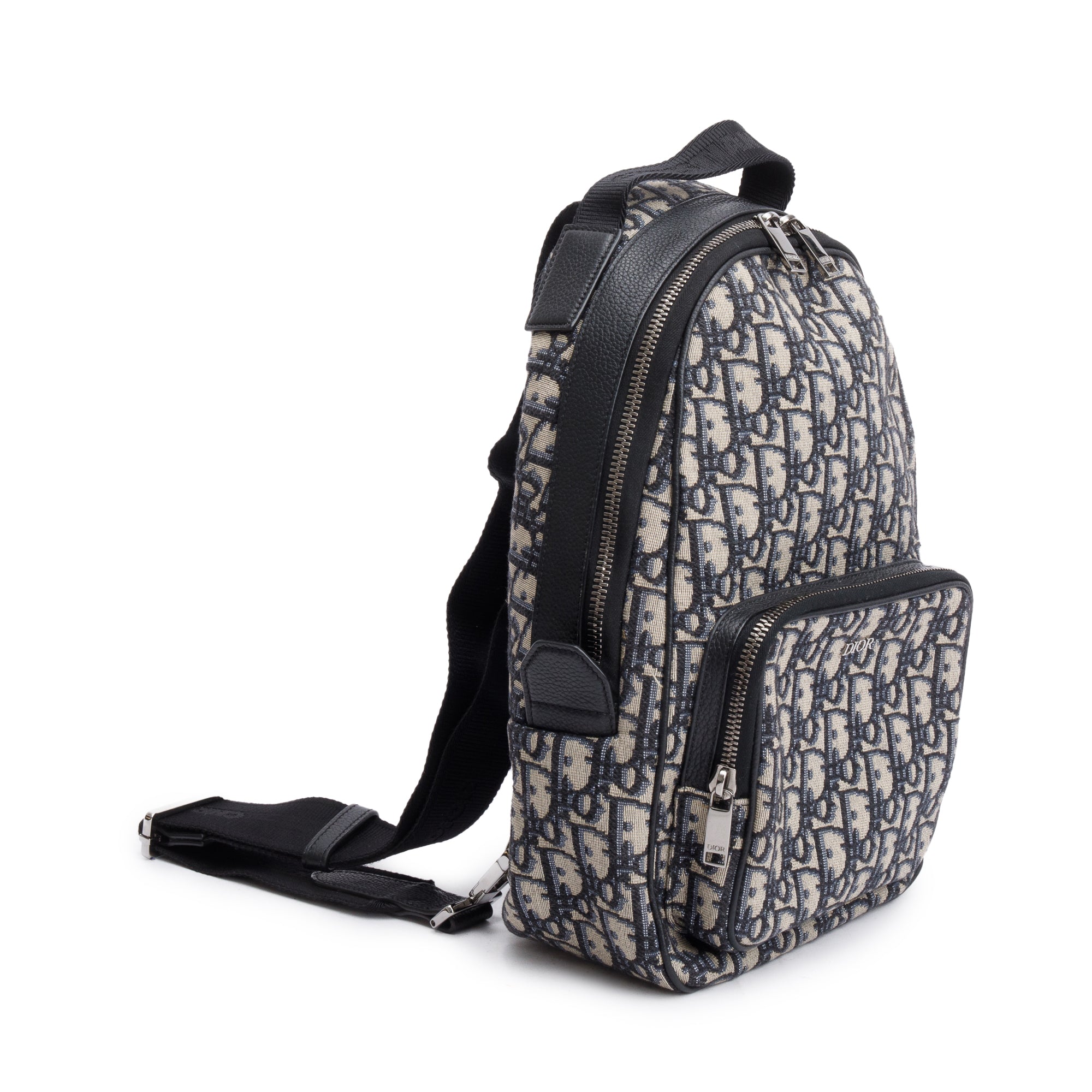 Cristian Dior Oblique Jacquard Mini Rider Sling Bag