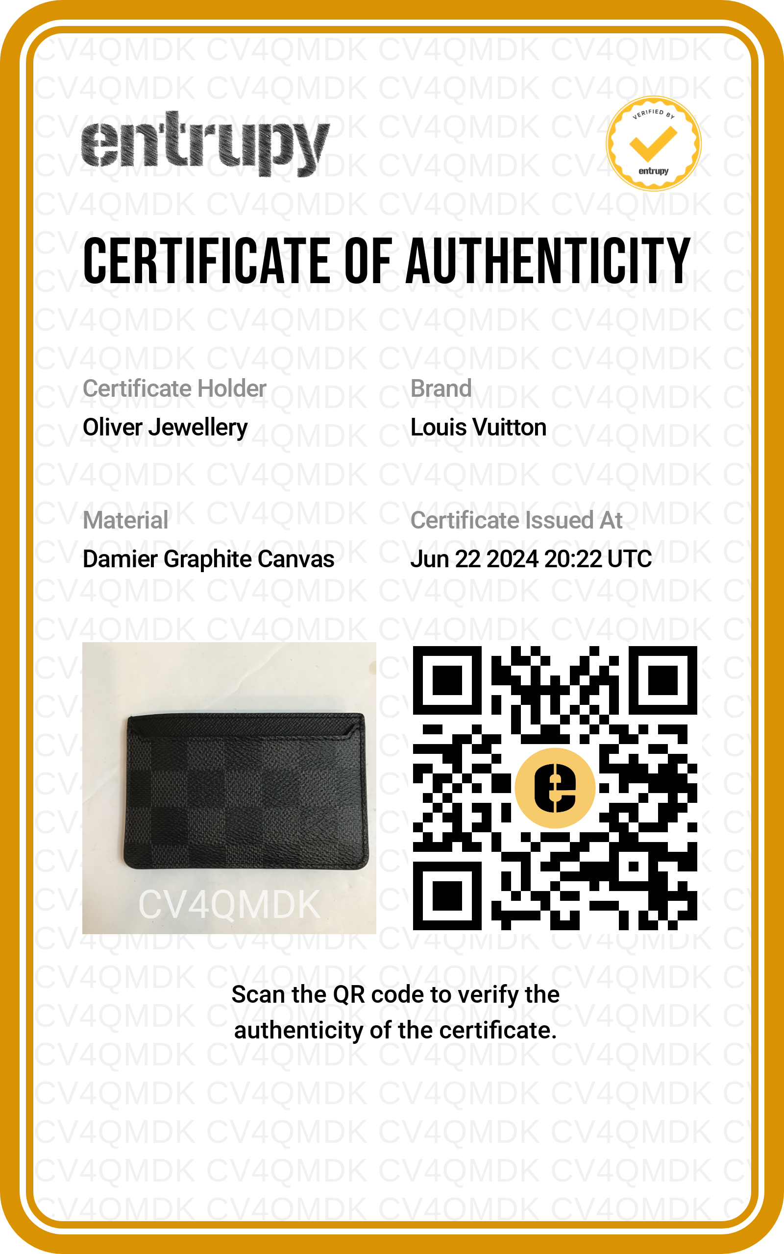 Louis Vuitton 2022 Damier Graphite Neo Porte-Cartes Card Holder w/ Box