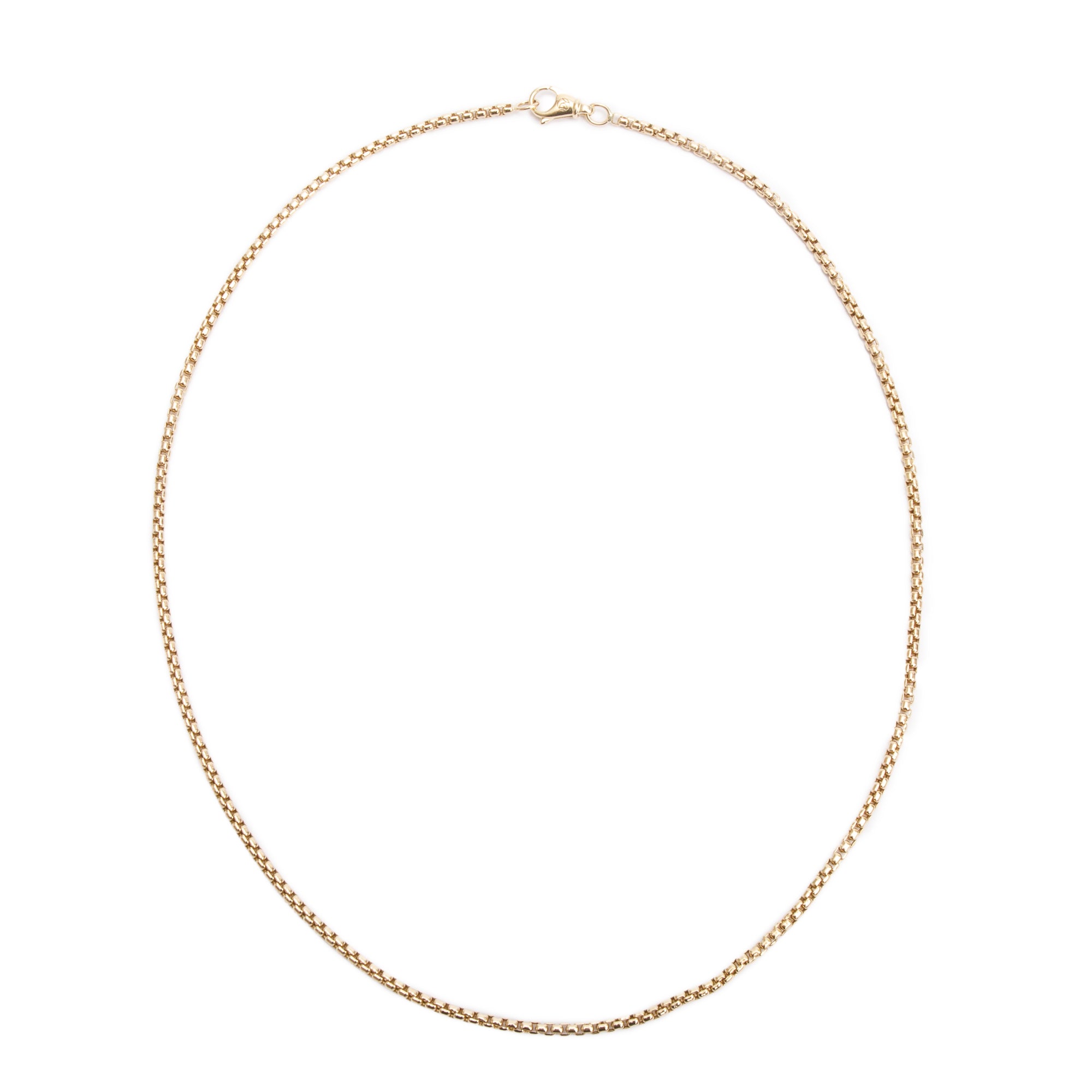 David Yurman 18k Yellow Gold 2.5 MM Box Chain Necklace, 20"