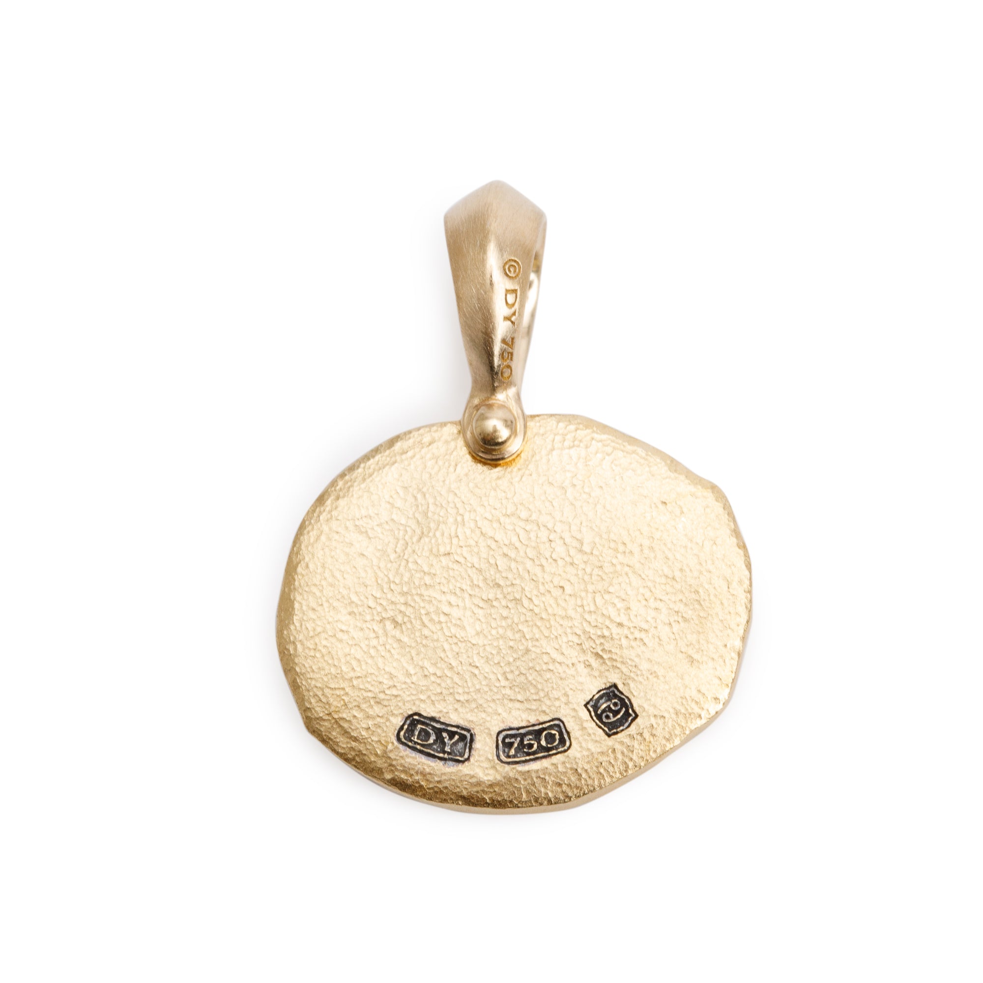 David Yurman 18k Yellow Gold Cancer Amulet Pendant, 17 MM