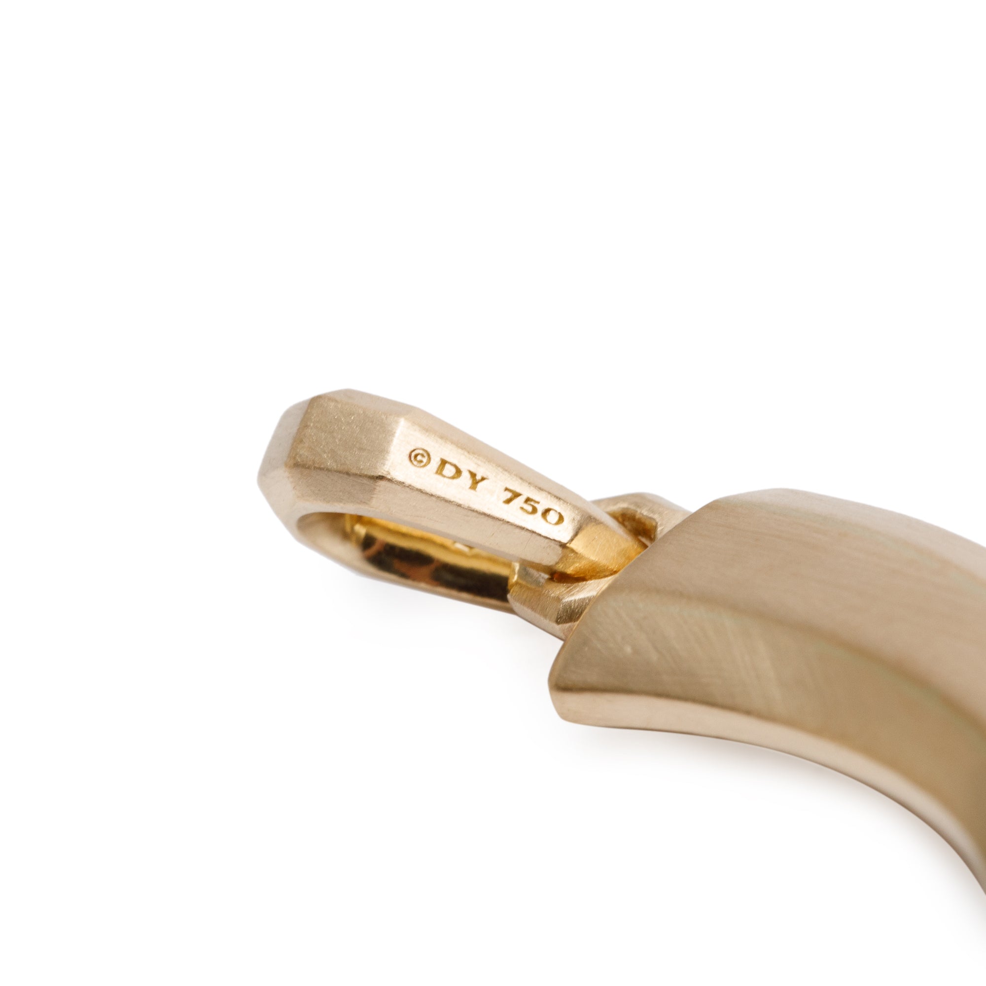 David Yurman 18k Yellow Gold Claw Amulet Pendant, 25 MM