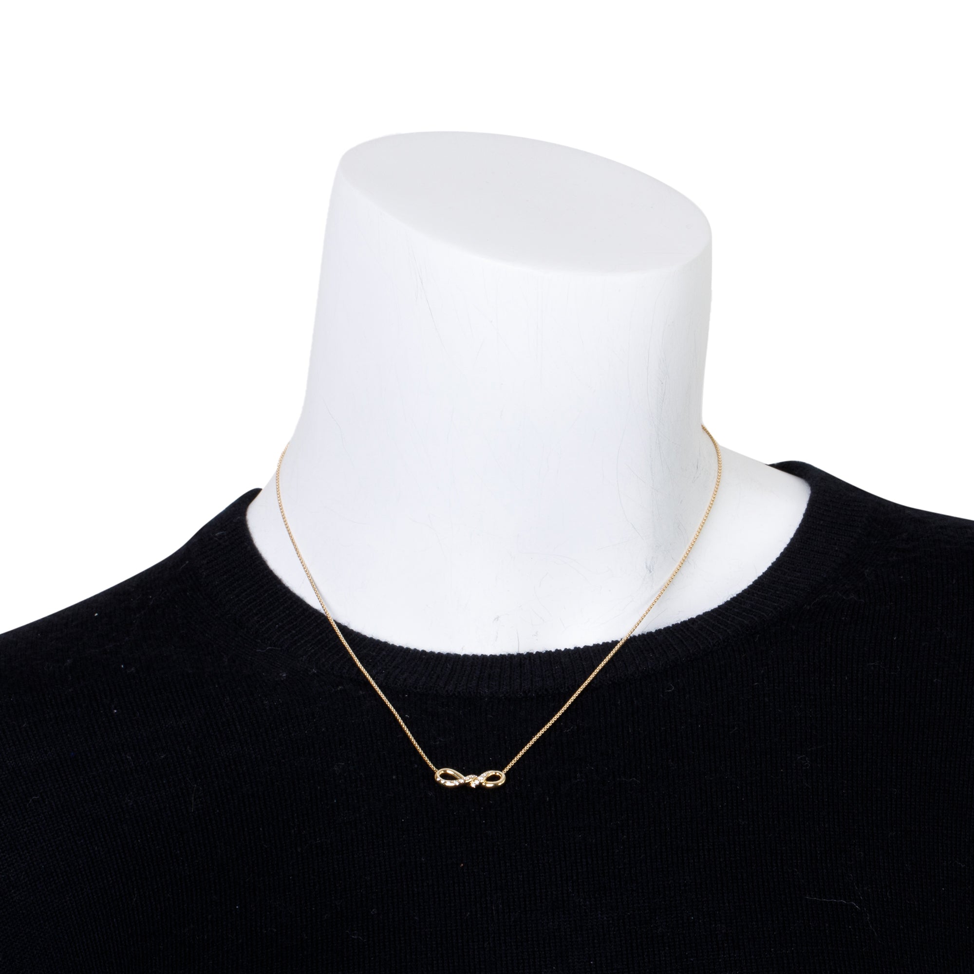 David Yurman 18k Yellow Gold Diamond Continuance Pendant Necklace