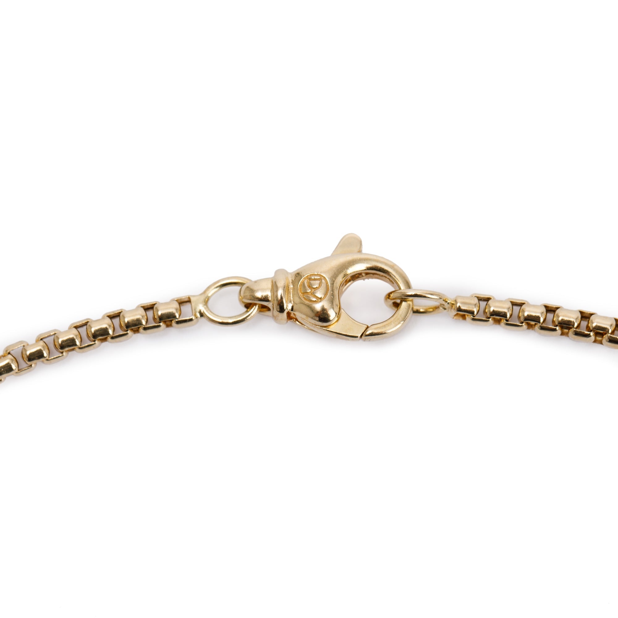 David Yurman 18k Yellow Gold Diamond Libra Amulet Pendant Necklace
