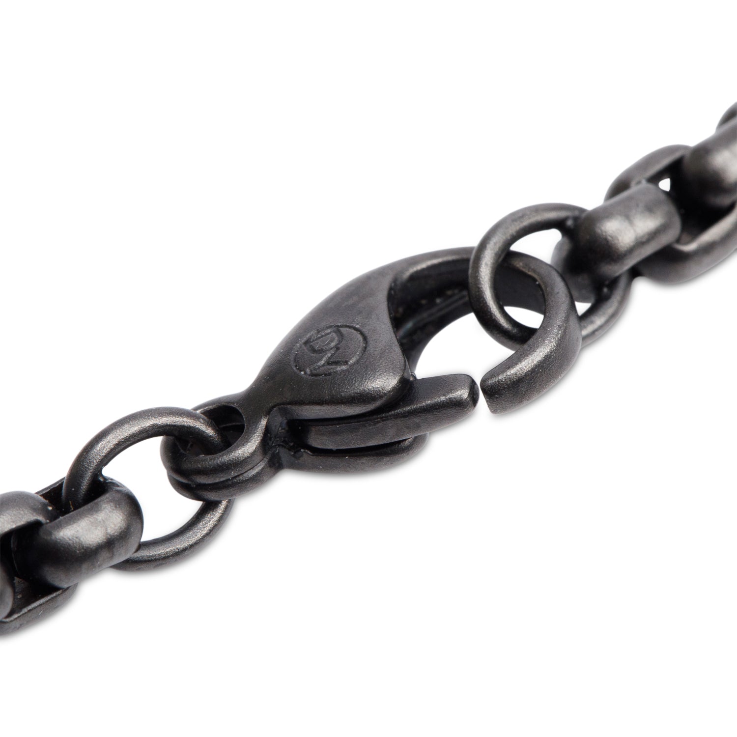 David Yurman 18k Yellow Gold Pave Black Diamond & Ruby Memento Mori Skull Amulet with 4MM Darkened Stainless Steel Box Chain