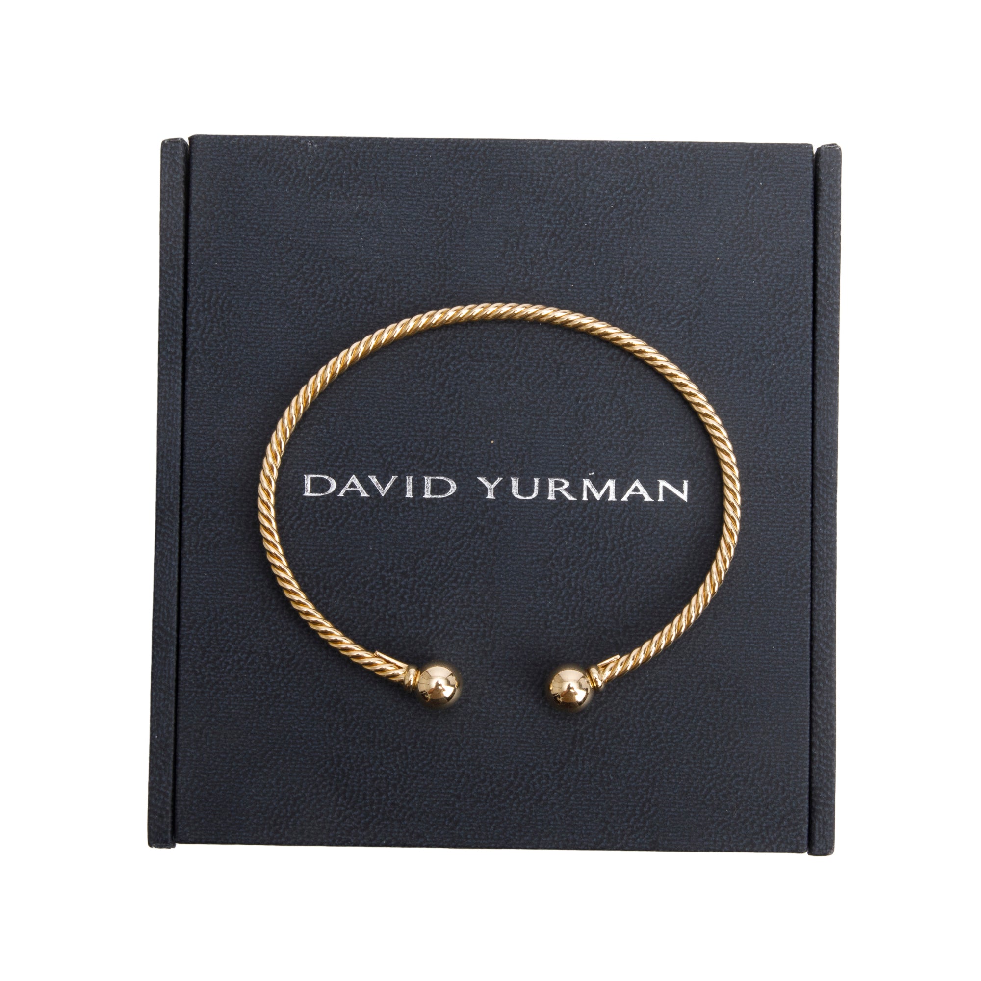 David Yurman 18k Yellow Gold Solari Cablespira 2.6 MM Bracelet w/ Box