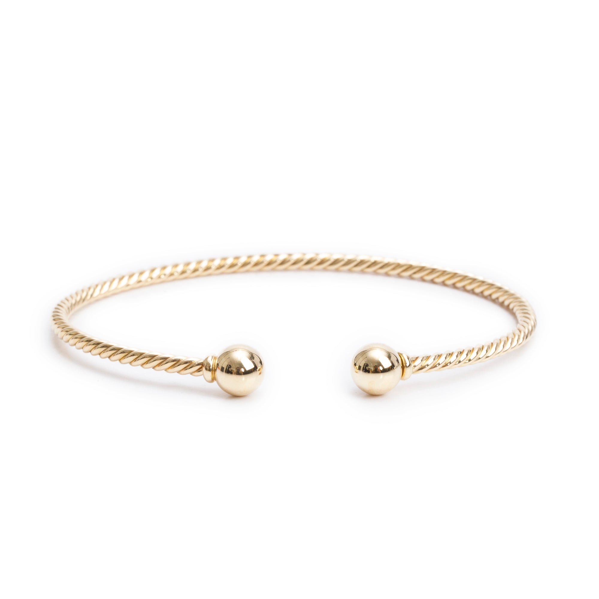 David Yurman 18k Yellow Gold Solari Cablespira 2.6 MM Bracelet w/ Box