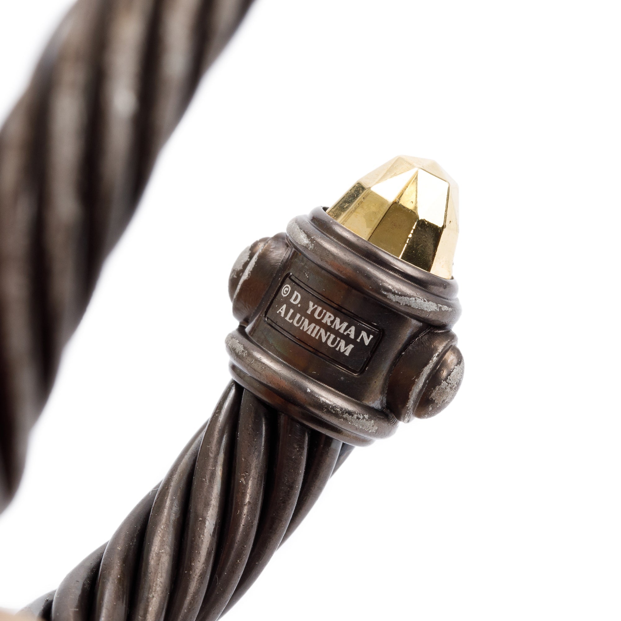 David Yurman Black Aluminium & Gold Dome 10MM Renaissance Bracelet