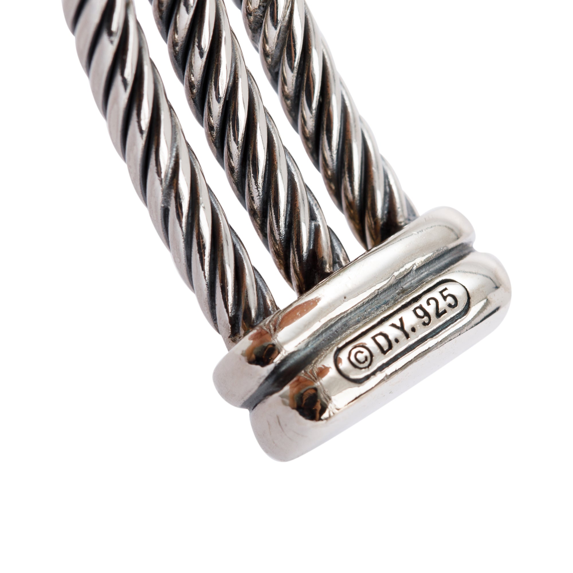 David Yurman Black Diamond Three Row Confetti Cuff Bracelet