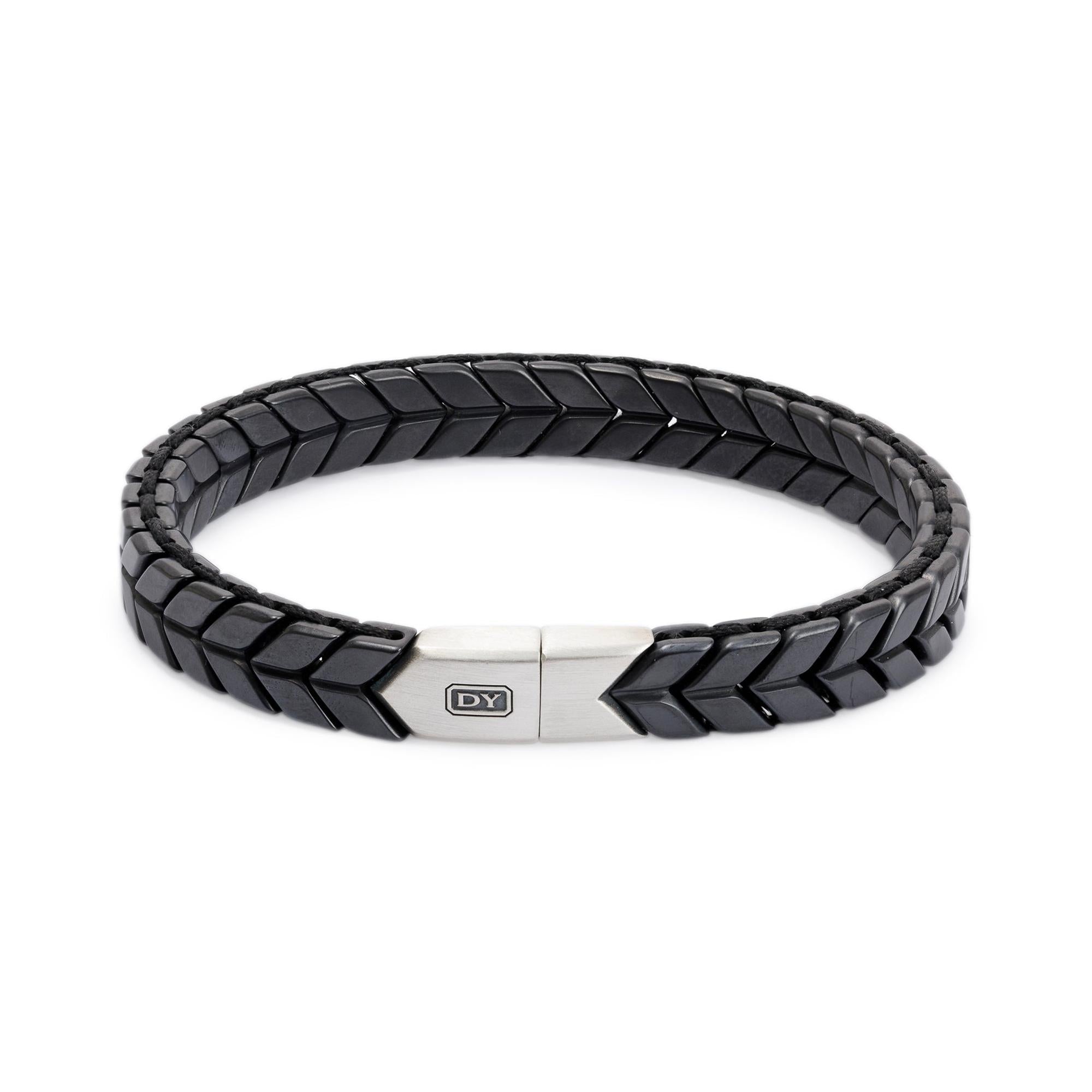 David Yurman Black Titanium Woven Cable Bracelet