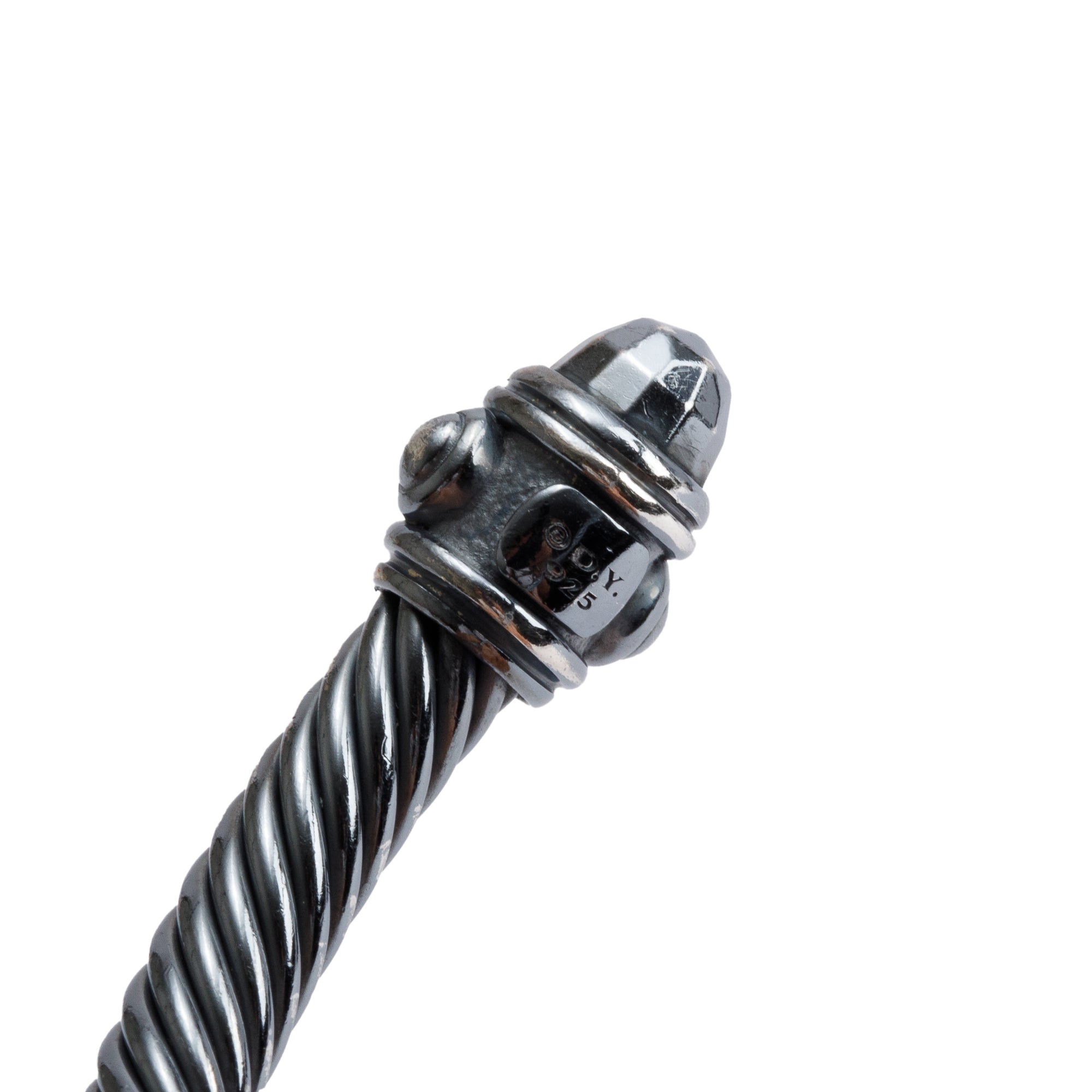 David Yurman Blackened Sterling Silver Renaissance Classic 5 MM Cable Bracelet