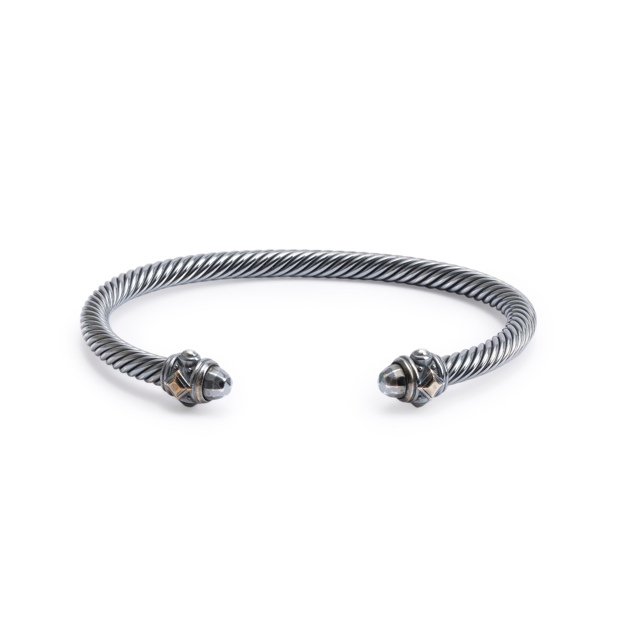 David Yurman Blackened Sterling Silver Renaissance Classic 5 MM Cable Bracelet