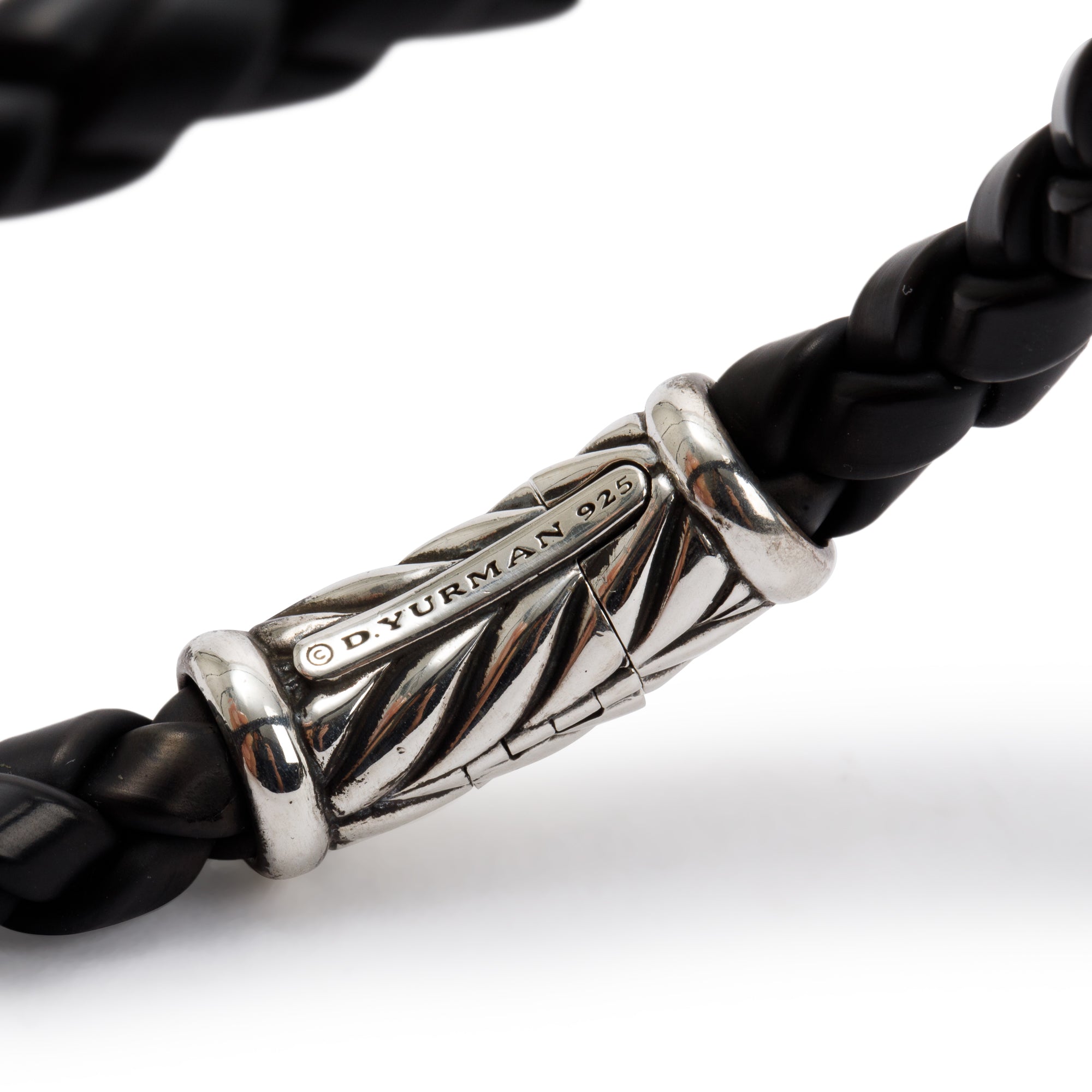 David Yurman Chevron Rubber Weave Bracelet, 8 MM