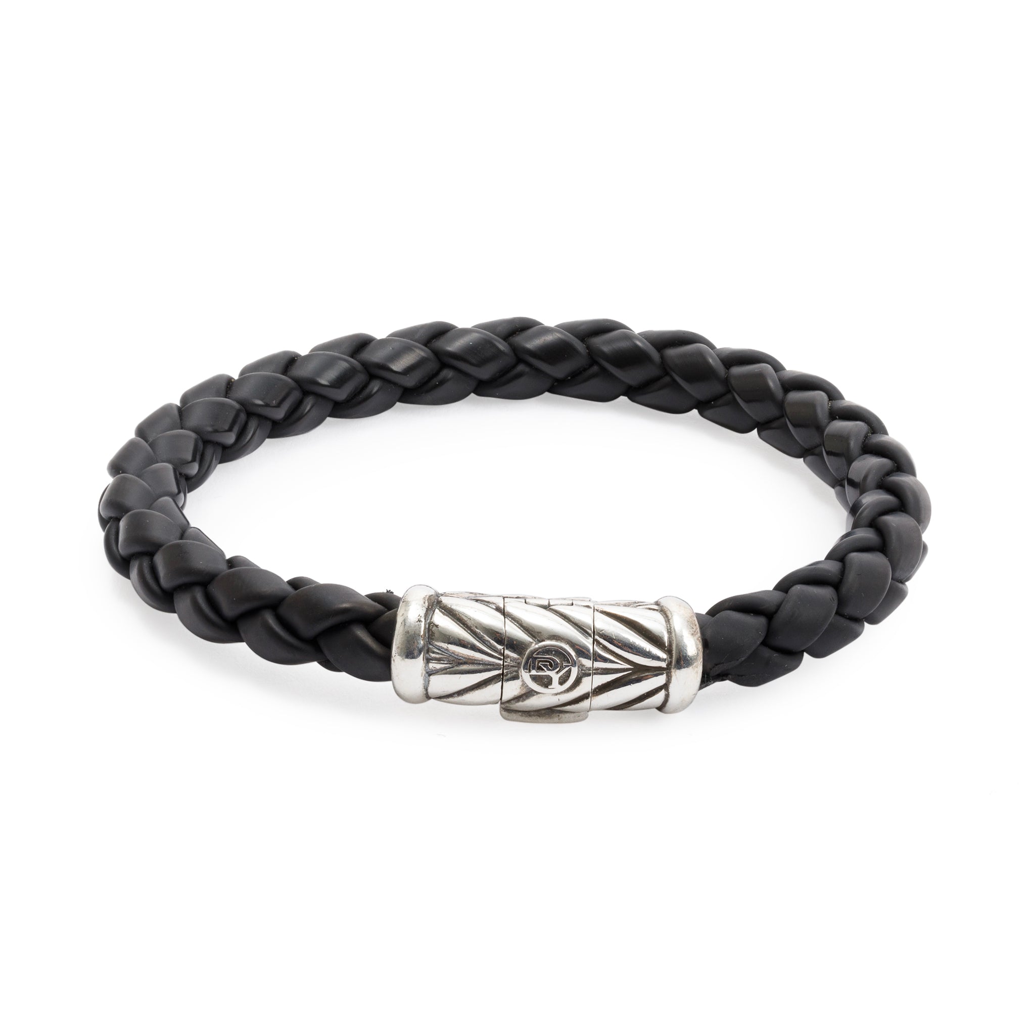 David Yurman Chevron Rubber Weave Bracelet, 8 MM
