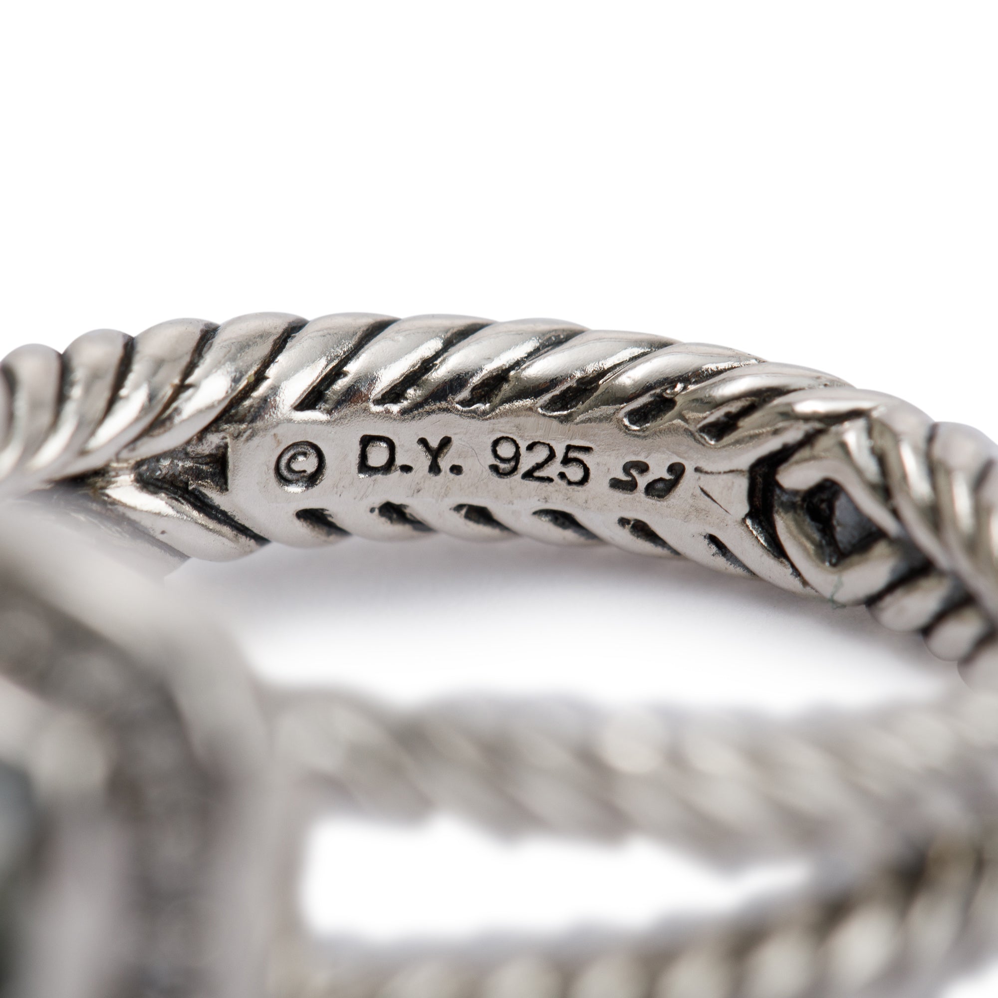 David Yurman Petite Albion Ring with Prasiolite and Diamonds