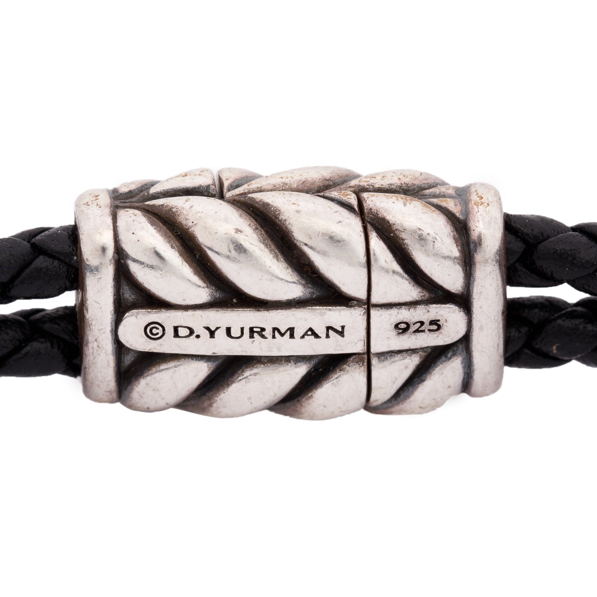 David Yurman Sapphire Cross Leather Bracelet