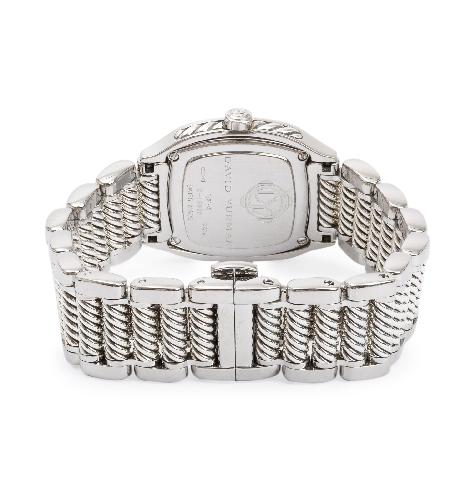 David Yurman Stainless Steel Diamond Dial Thoroughbred 25.5MM Watch w/ Box