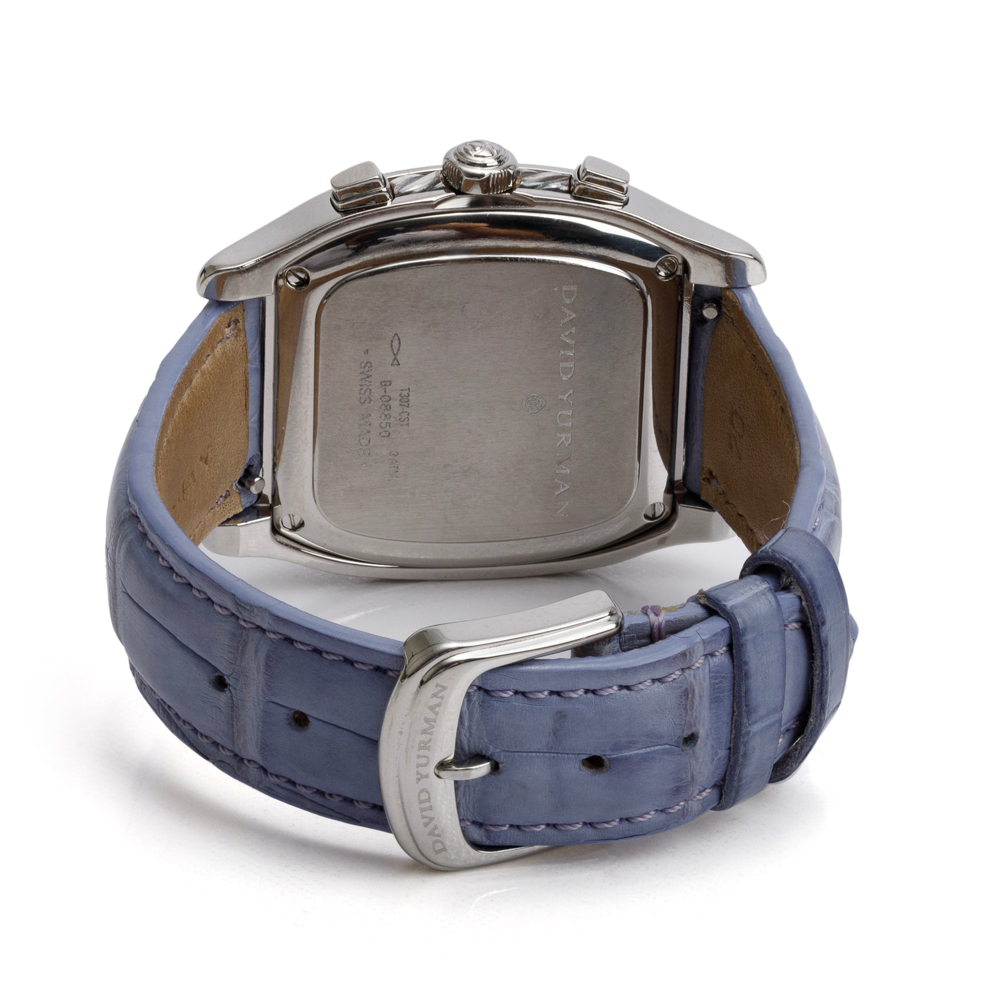 David Yurman Stainless Steel T307-CST Thoroughbred Diamond Dial 35 MM Chronograph Quartz Watch w/ Box & Papers