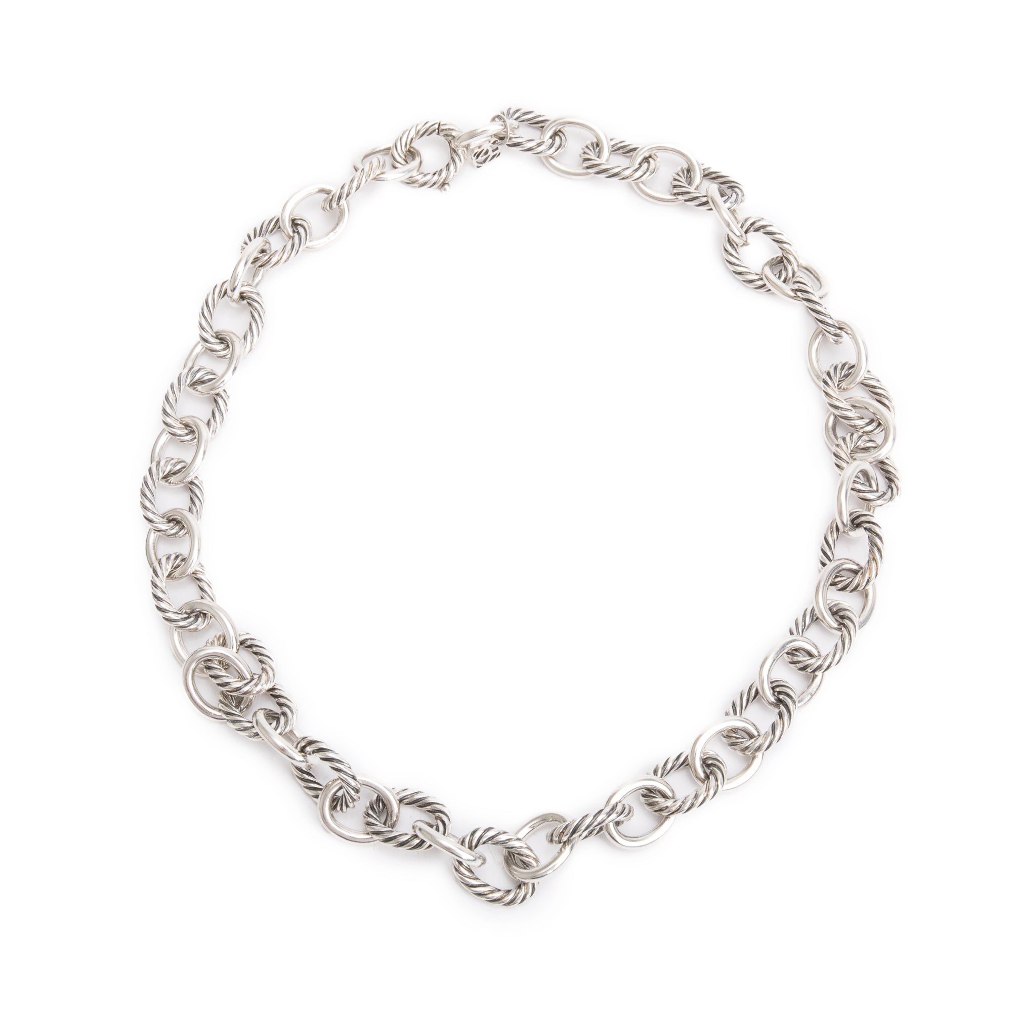 David Yurman Sterling Silver 12 MM Oval Link Chain Necklace