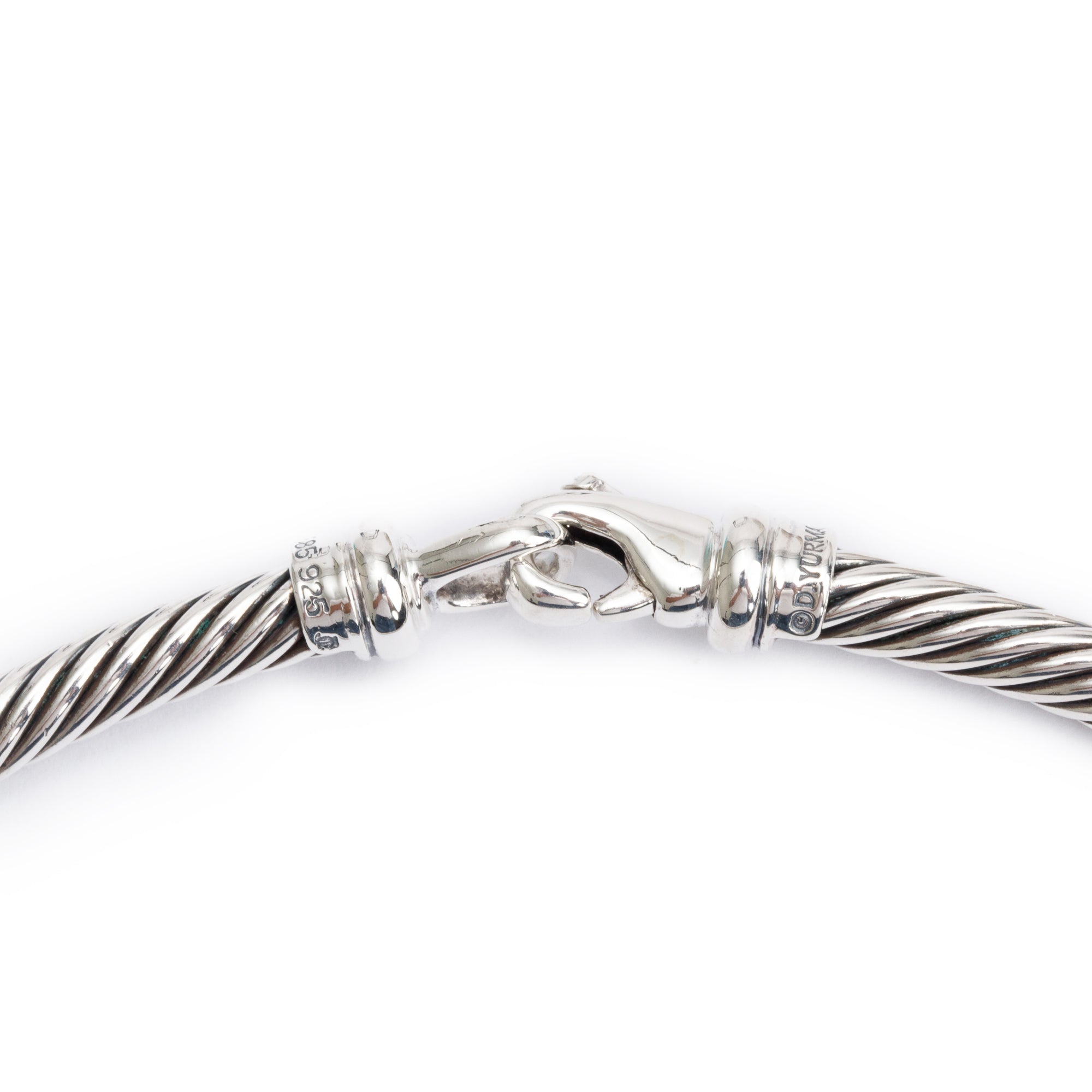 David Yurman Sterling Silver & 14k Yellow Gold Triple X Cable Collar Necklace