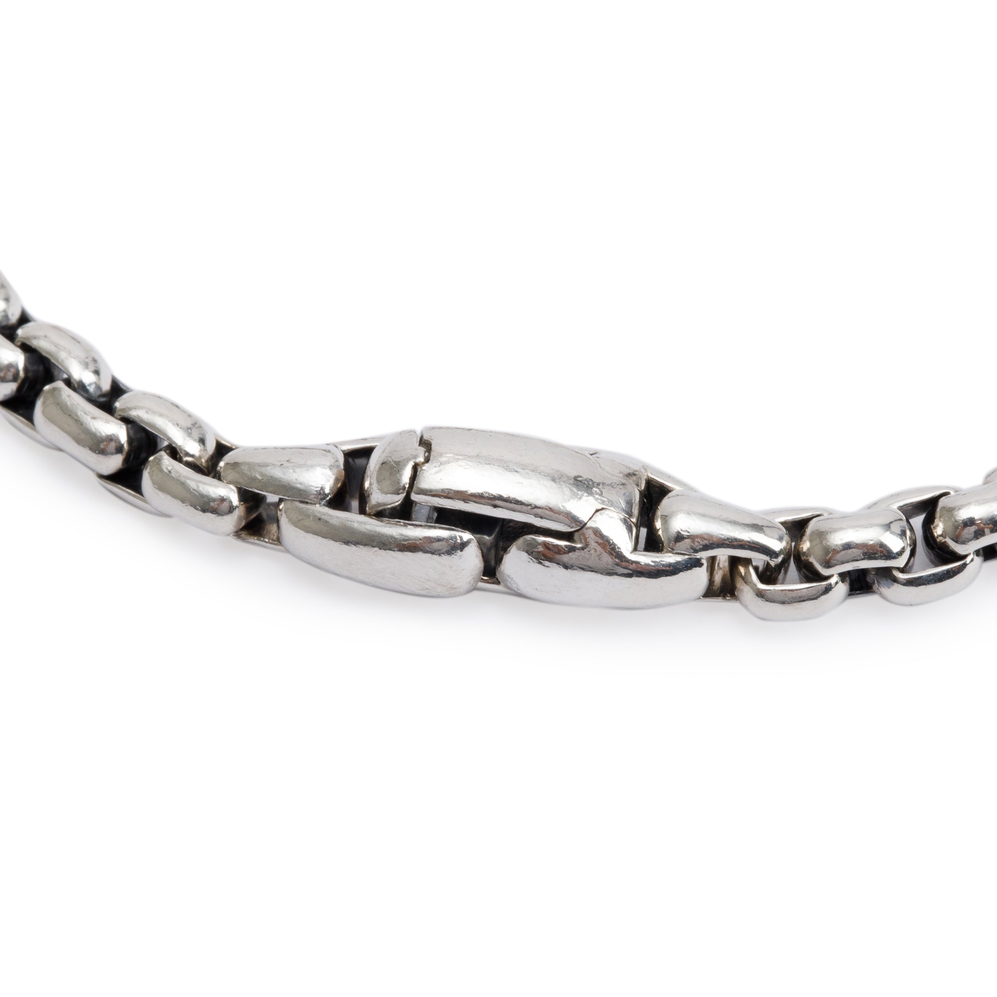 David Yurman Sterling Silver & 18k Yellow Gold Black Diamond Waves Dagger 5 MM Bracelet