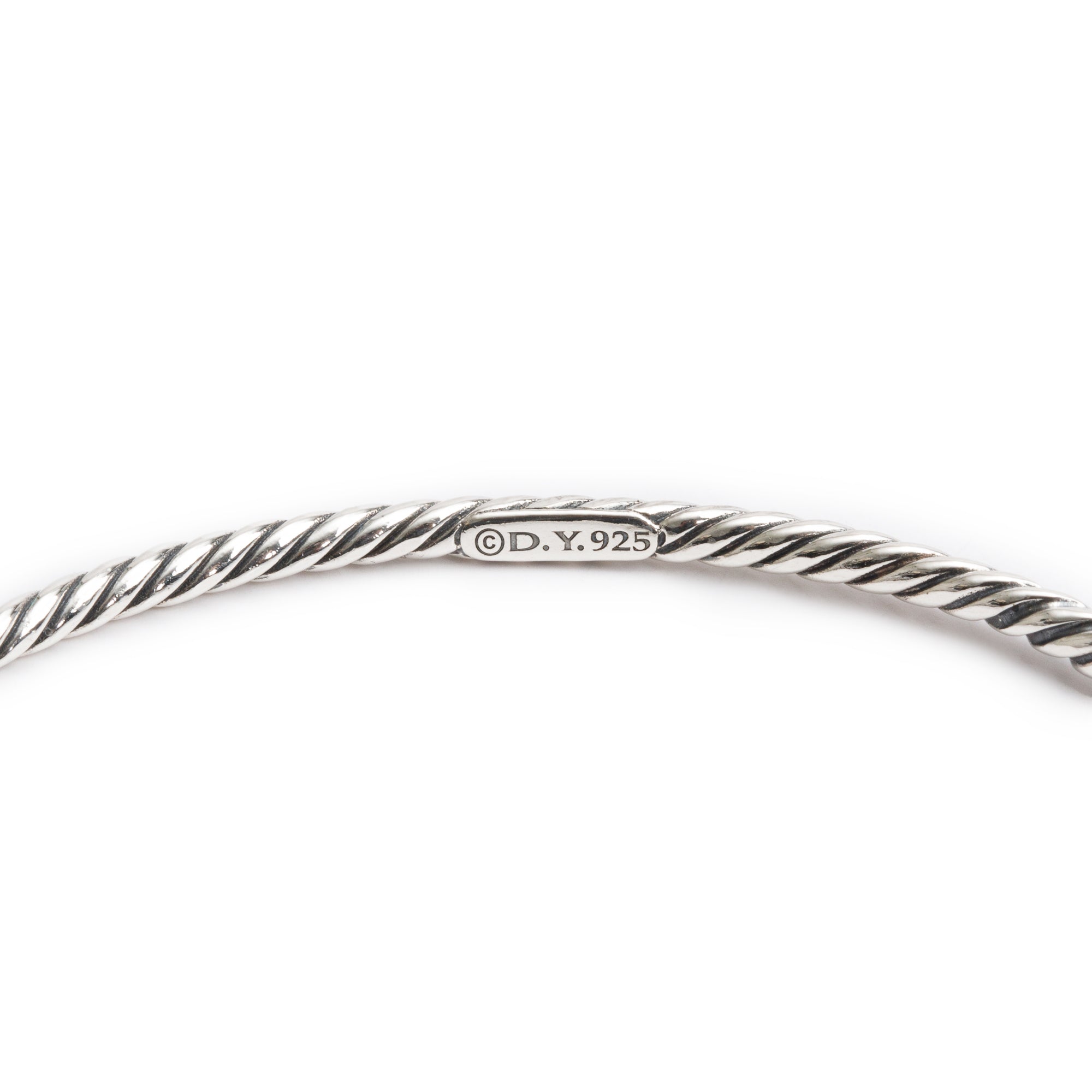 David Yurman Sterling Silver 2.5 MM Cable Classics Bangle Bracelet