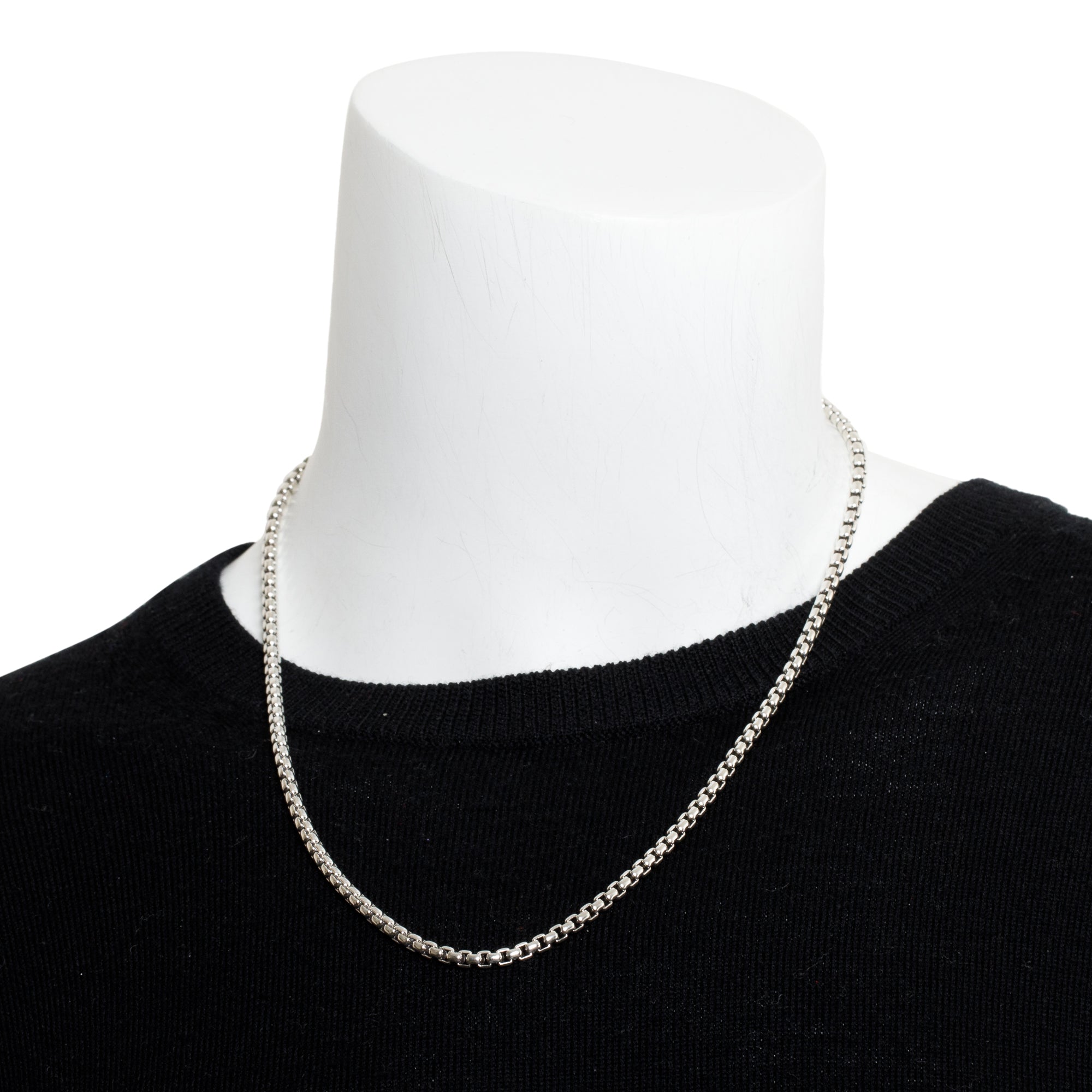 David Yurman Sterling Silver 3.6 MM Box Chain Necklace