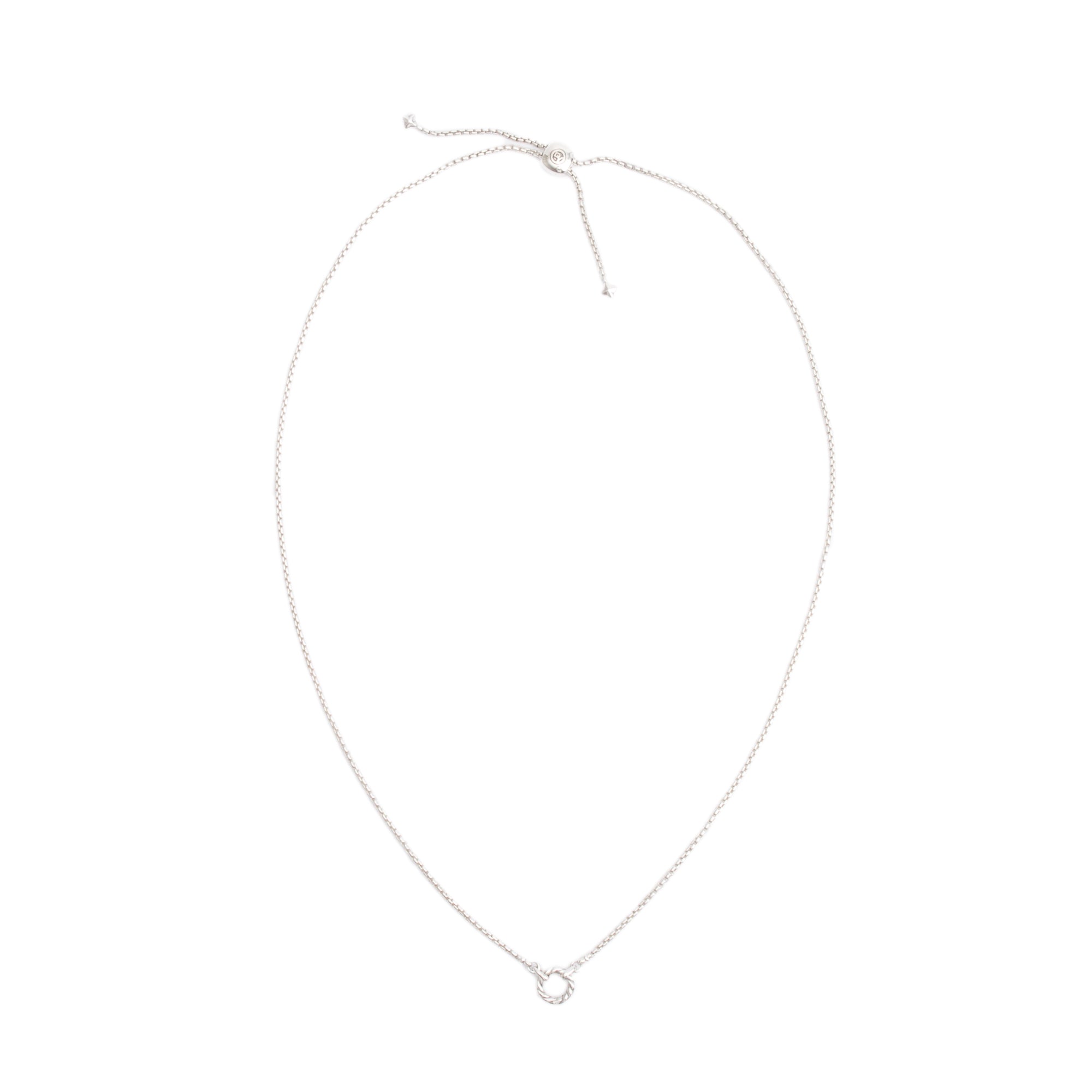 David Yurman Sterling Silver Cable Amulet Vehicle Box Chain Necklace