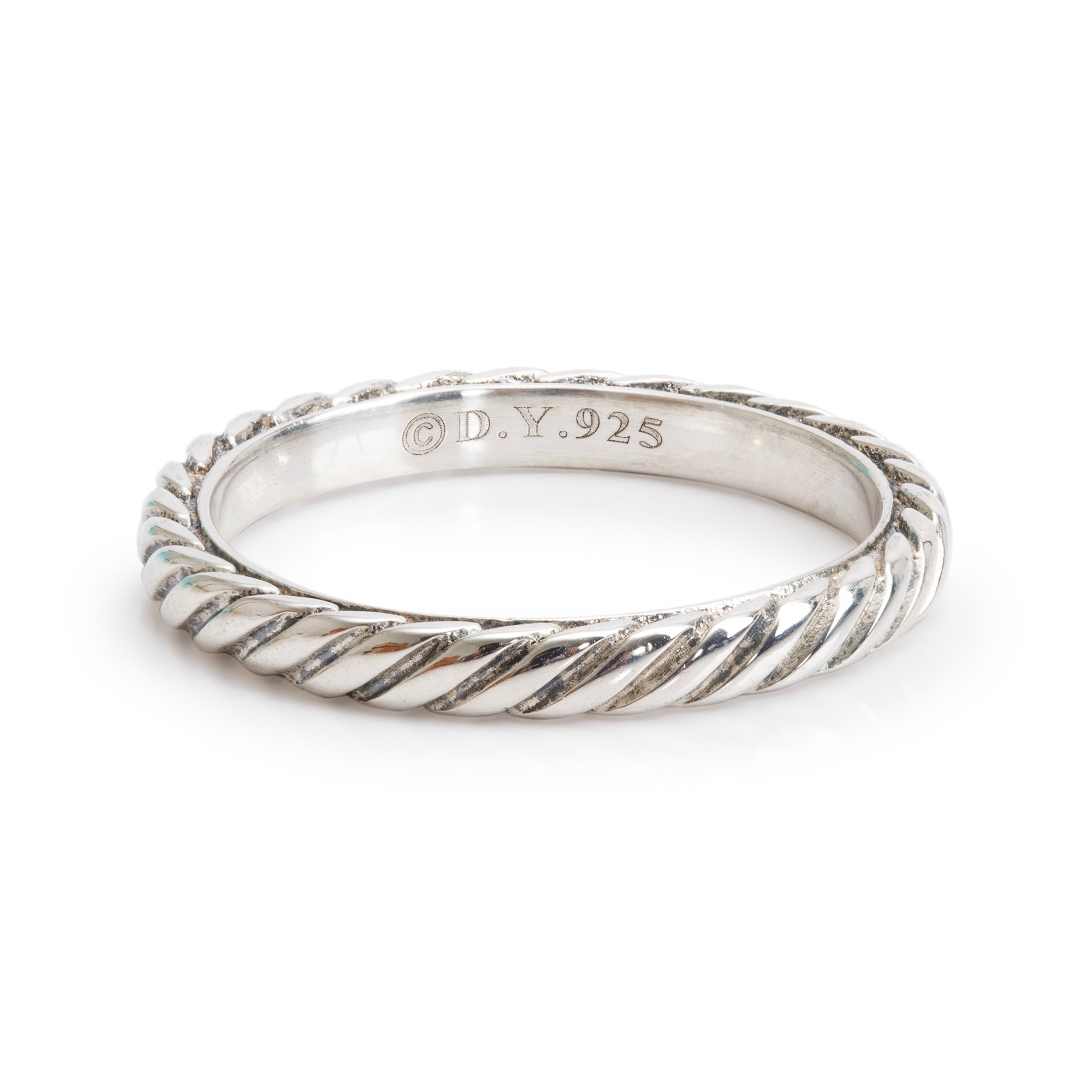 David Yurman Sterling Silver Cable Collectibles Band Ring, Size 8