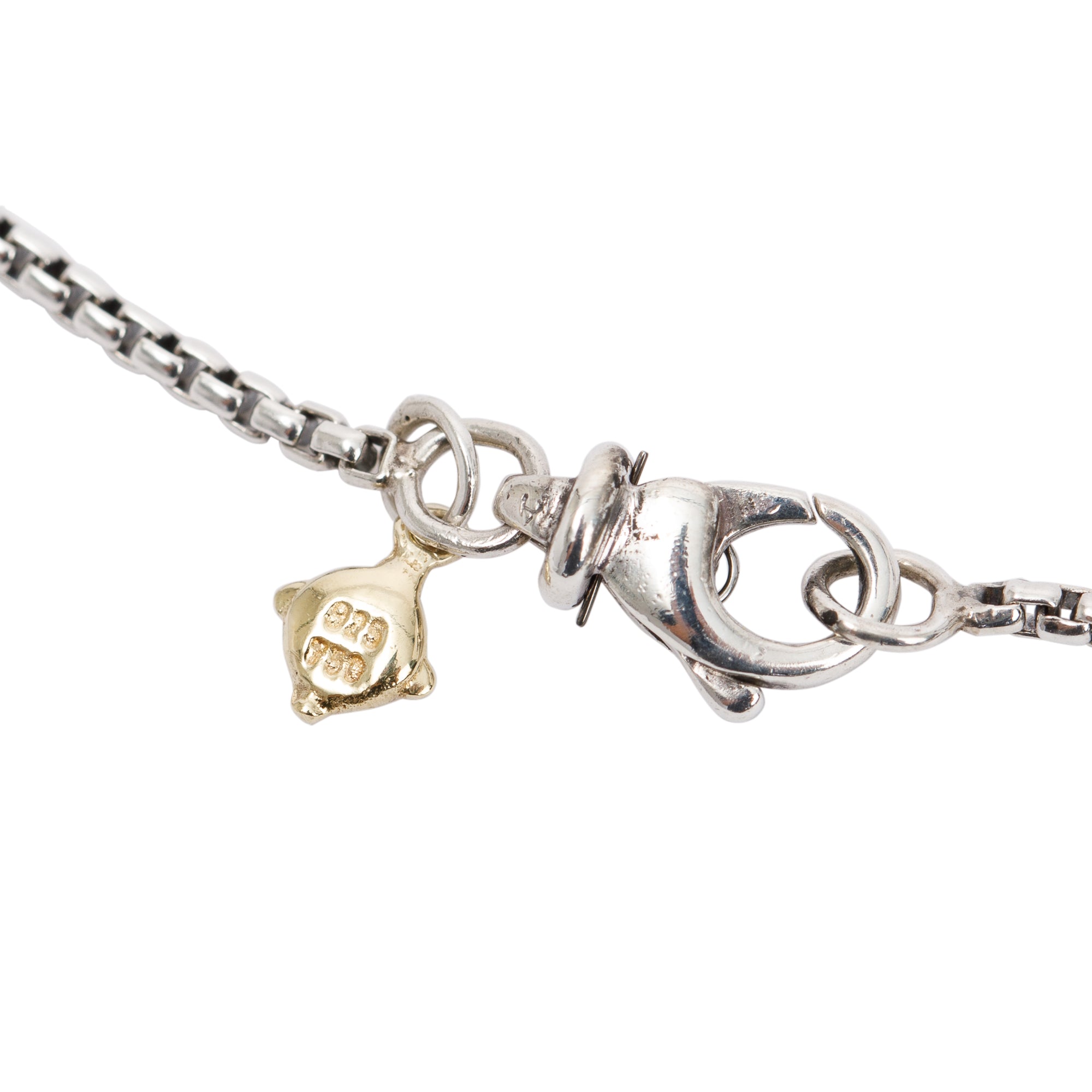 David Yurman Sterling Silver Cable Heart Pendant Necklace