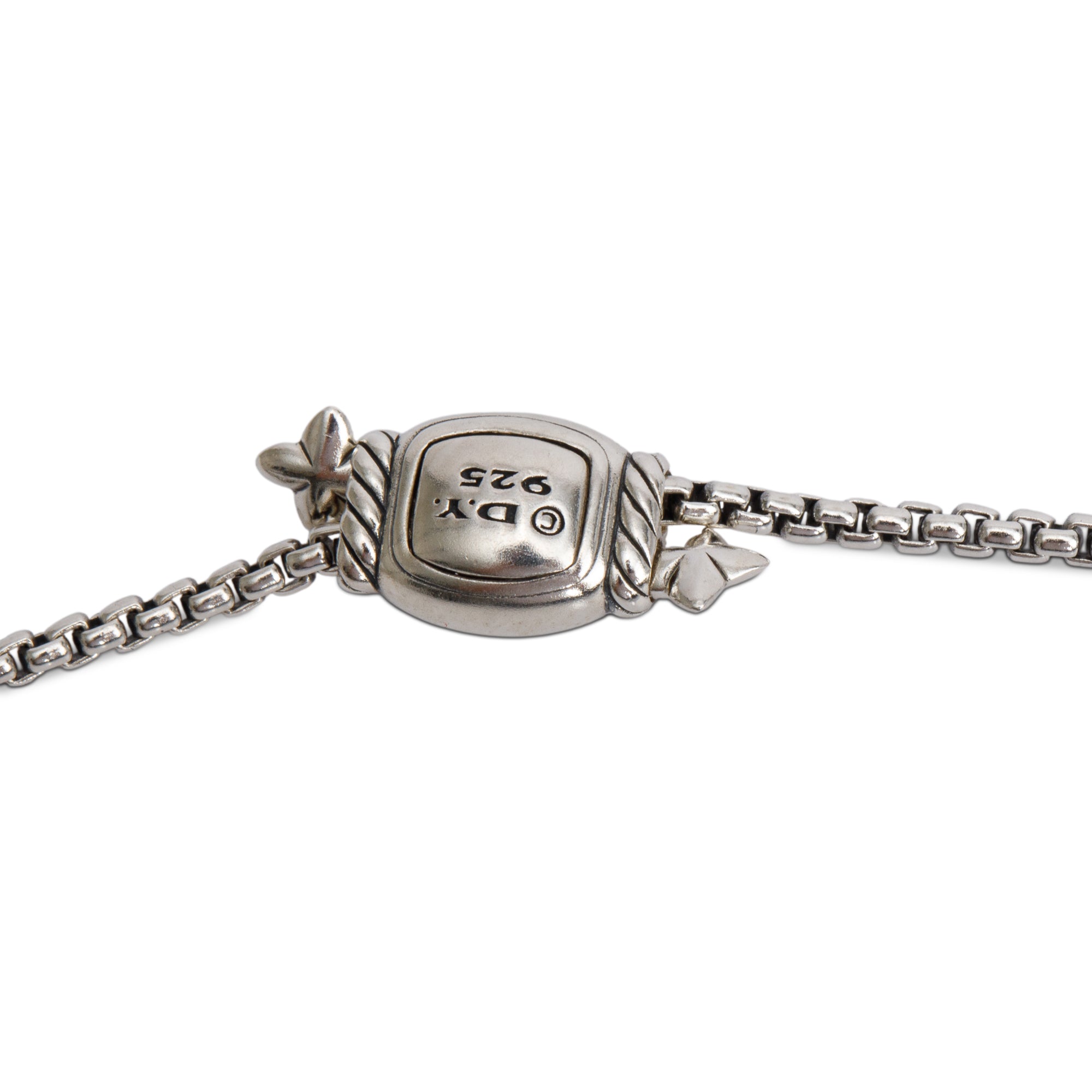 David Yurman Sterling Silver Diamond Continuance Pendant Necklace