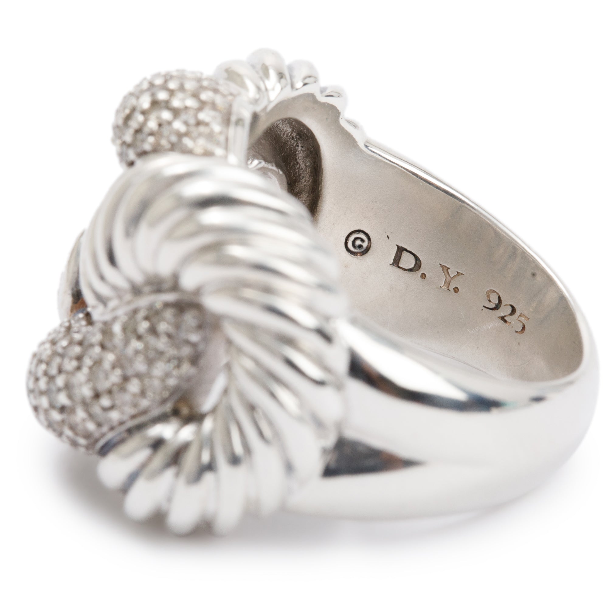 David Yurman Sterling Silver Diamond Cordelia Ring, Size 5.5