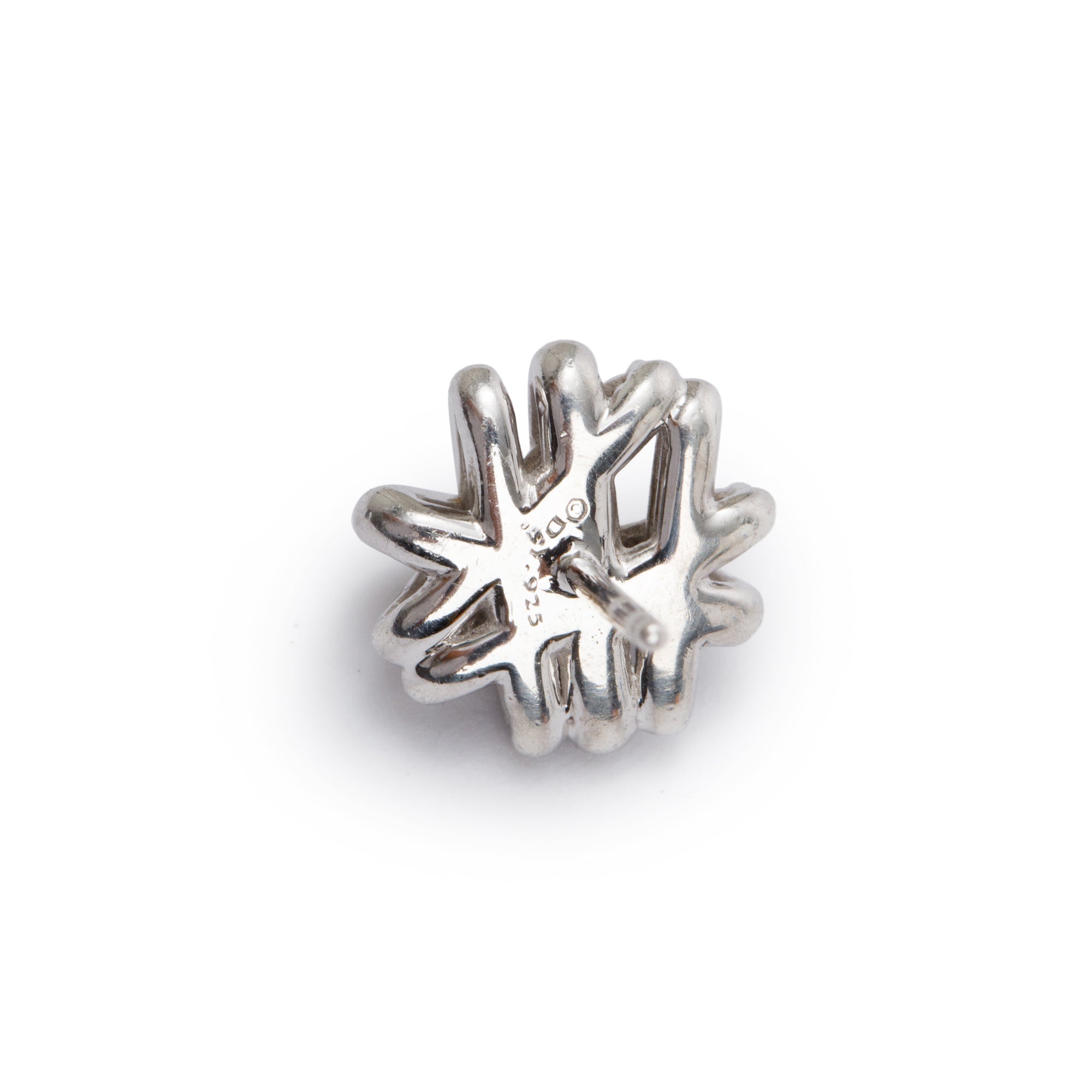 David Yurman Sterling Silver Diamond Crossover 11MM Stud Earrings