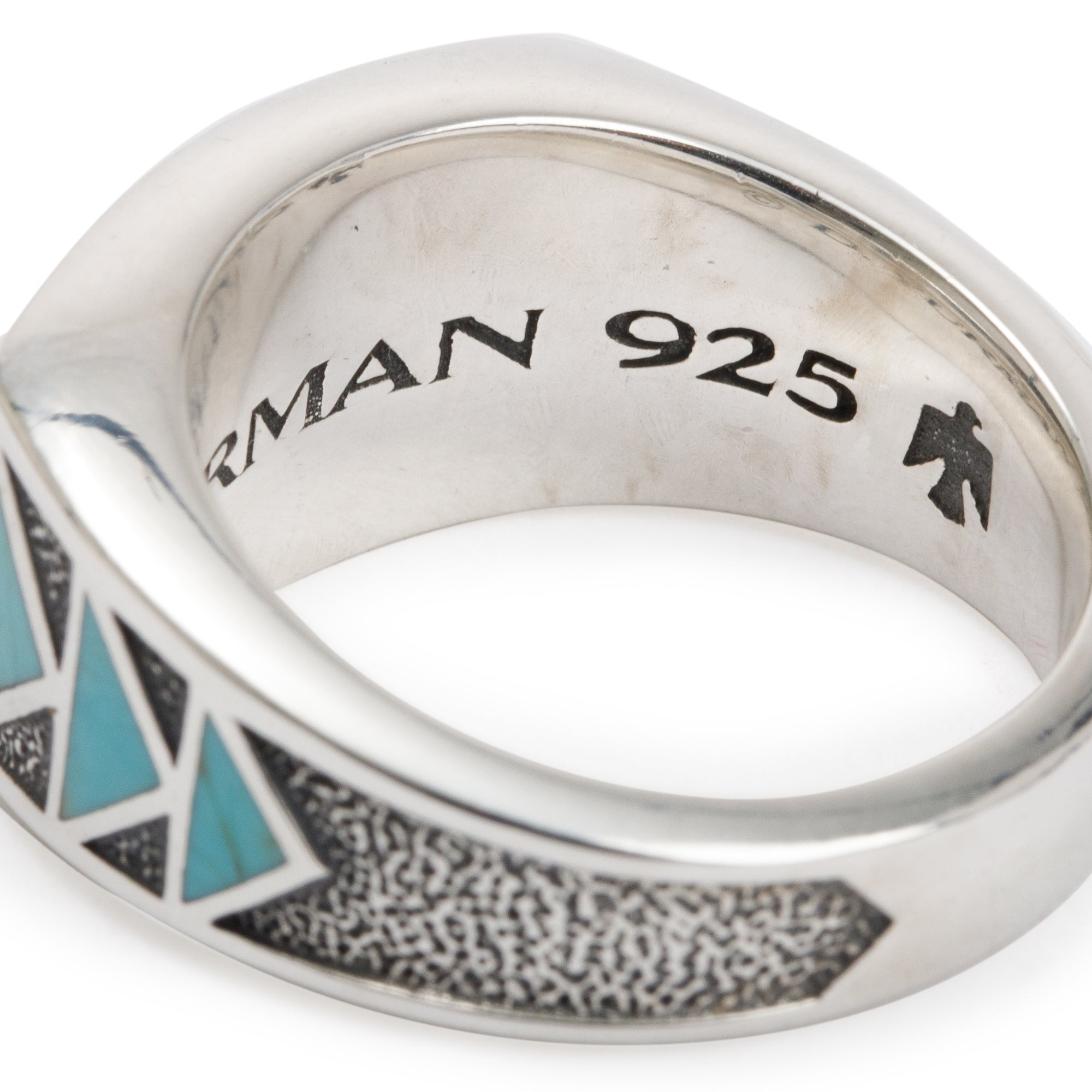 David Yurman Sterling Silver Frontier Turquoise Signet Ring, Size 9.75