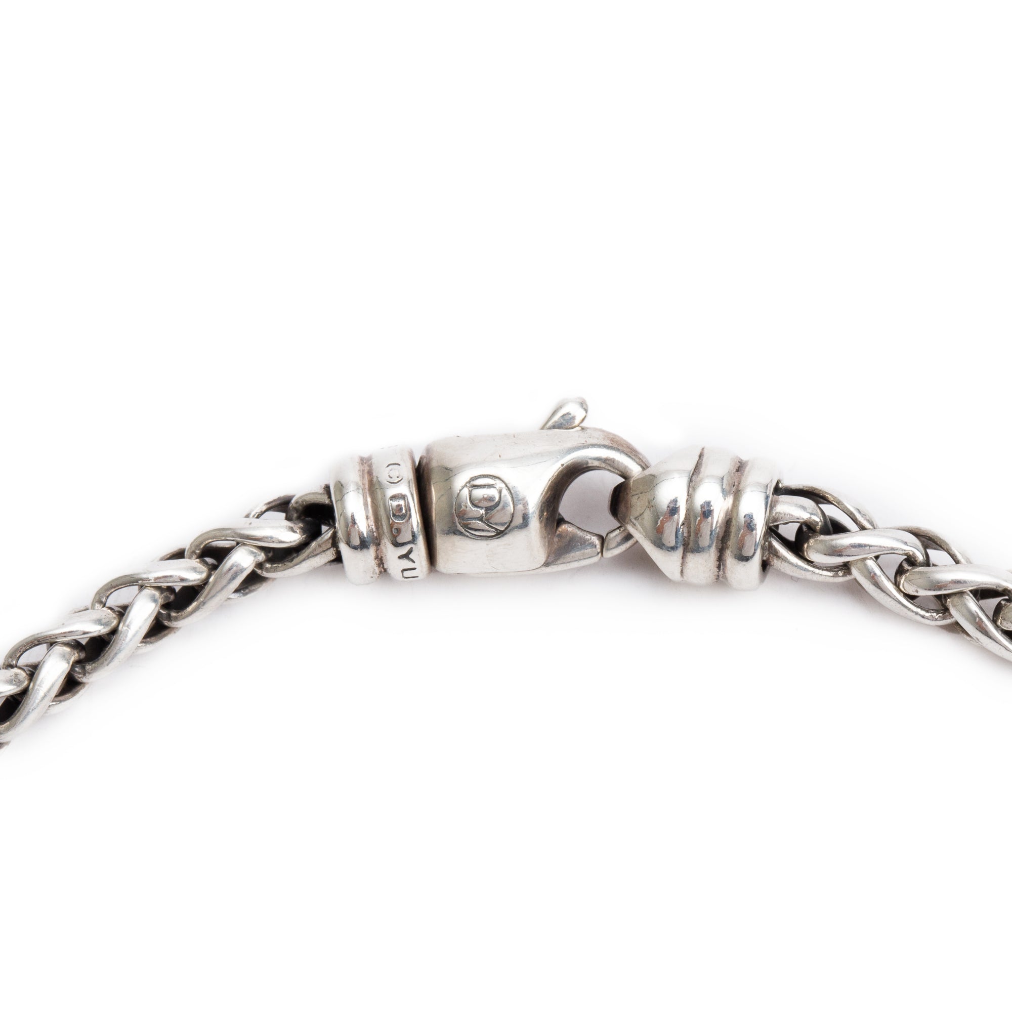 David Yurman Sterling Silver Hematite & Diamond Albion Pendant Necklace