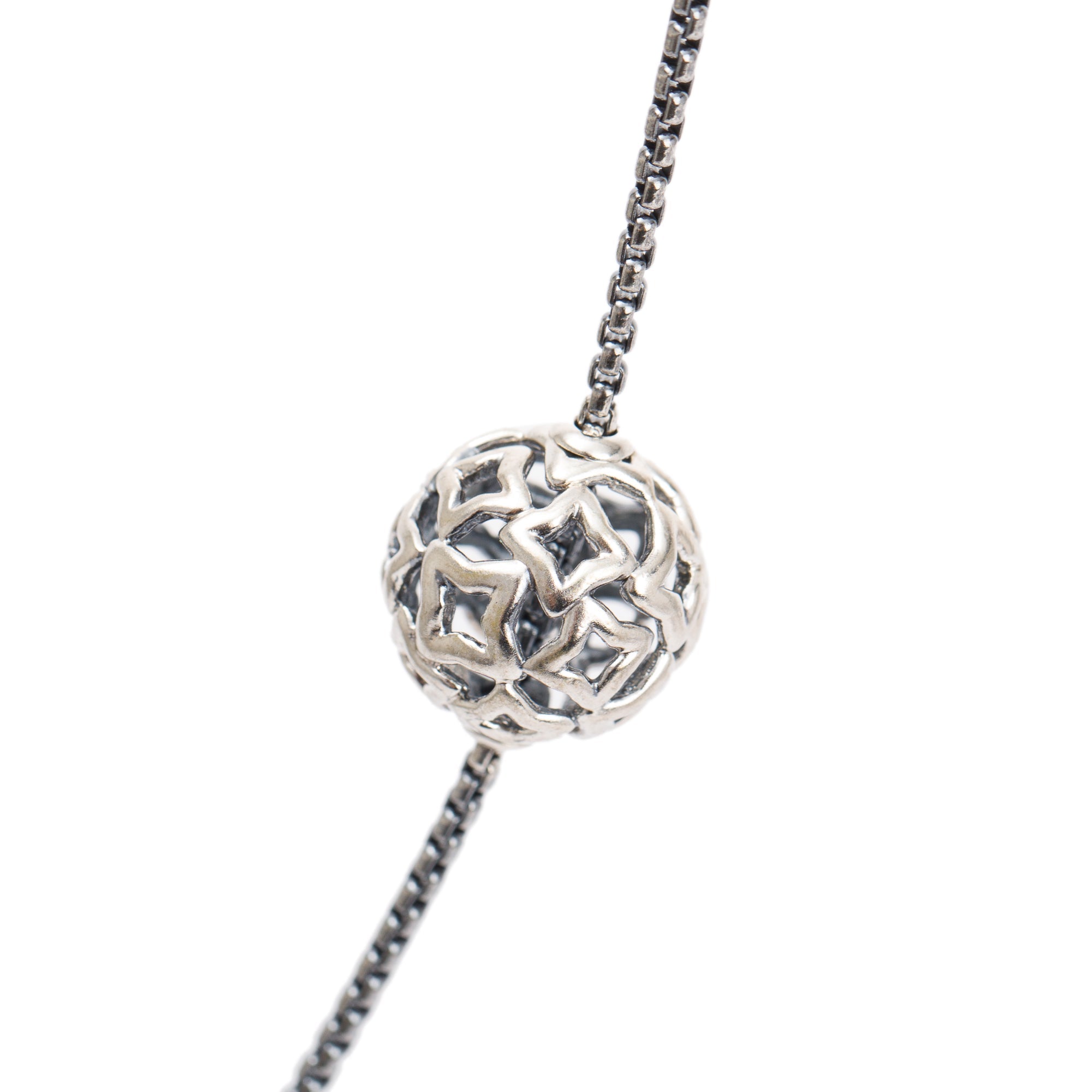David Yurman Sterling Silver Onyx & Hematine Bead Elements Necklace