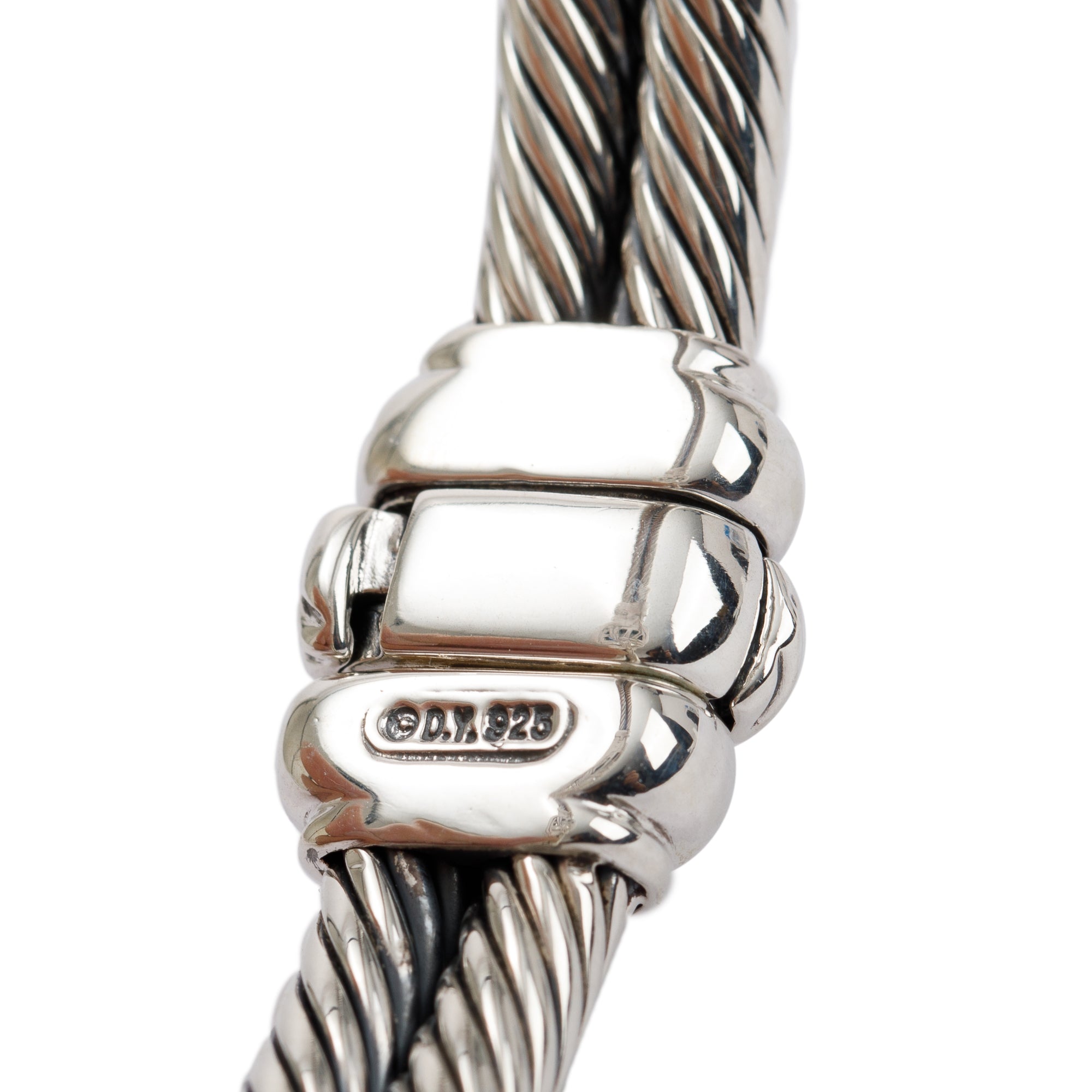 David Yurman Sterling Silver Prasiolite & Diamond Albion Double Cable Bracelet