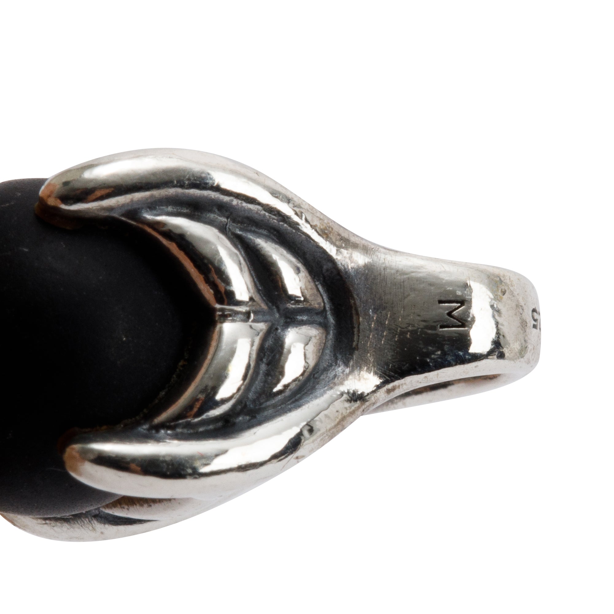 David Yurman Sterling Silver Spiritual 8 MM Beads Black Onyx Bracelet