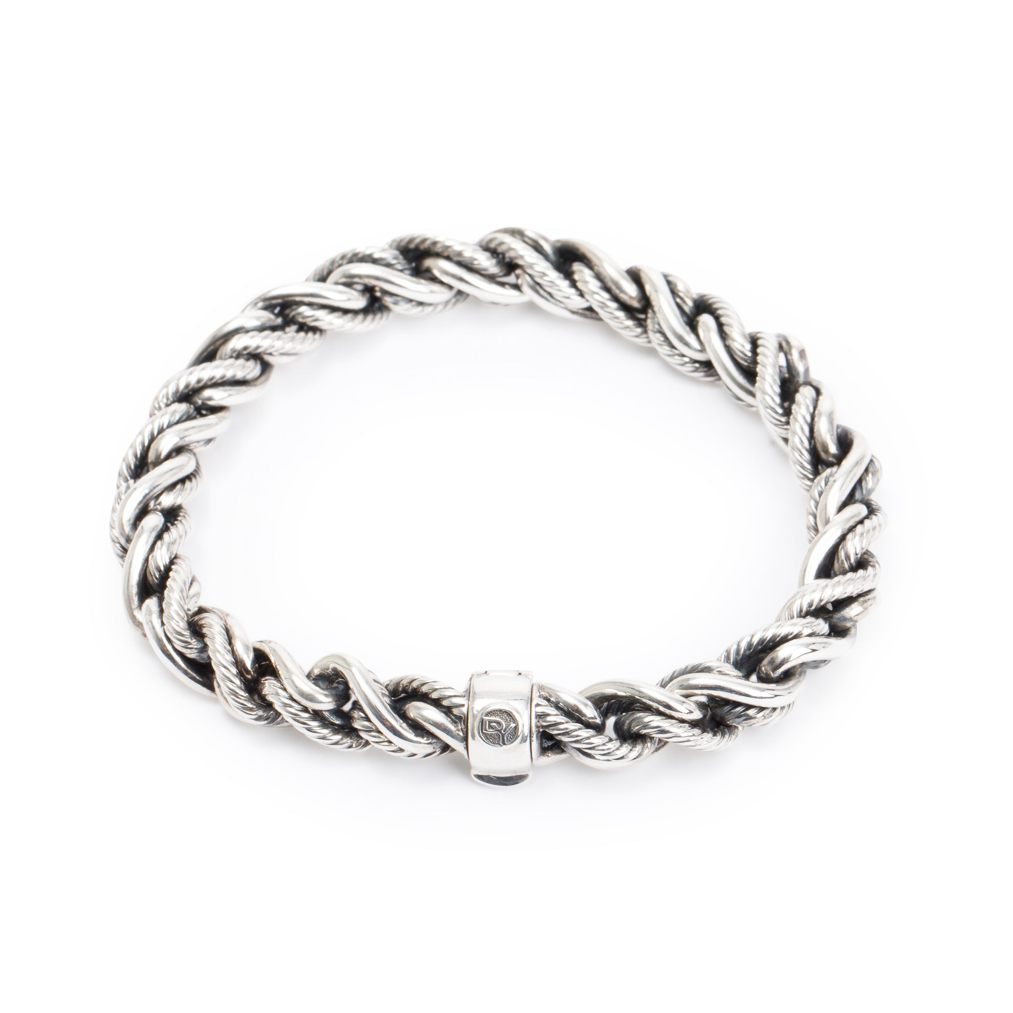 David Yurman Sterling Silver Woven Cable Bracelet, 8 MM
