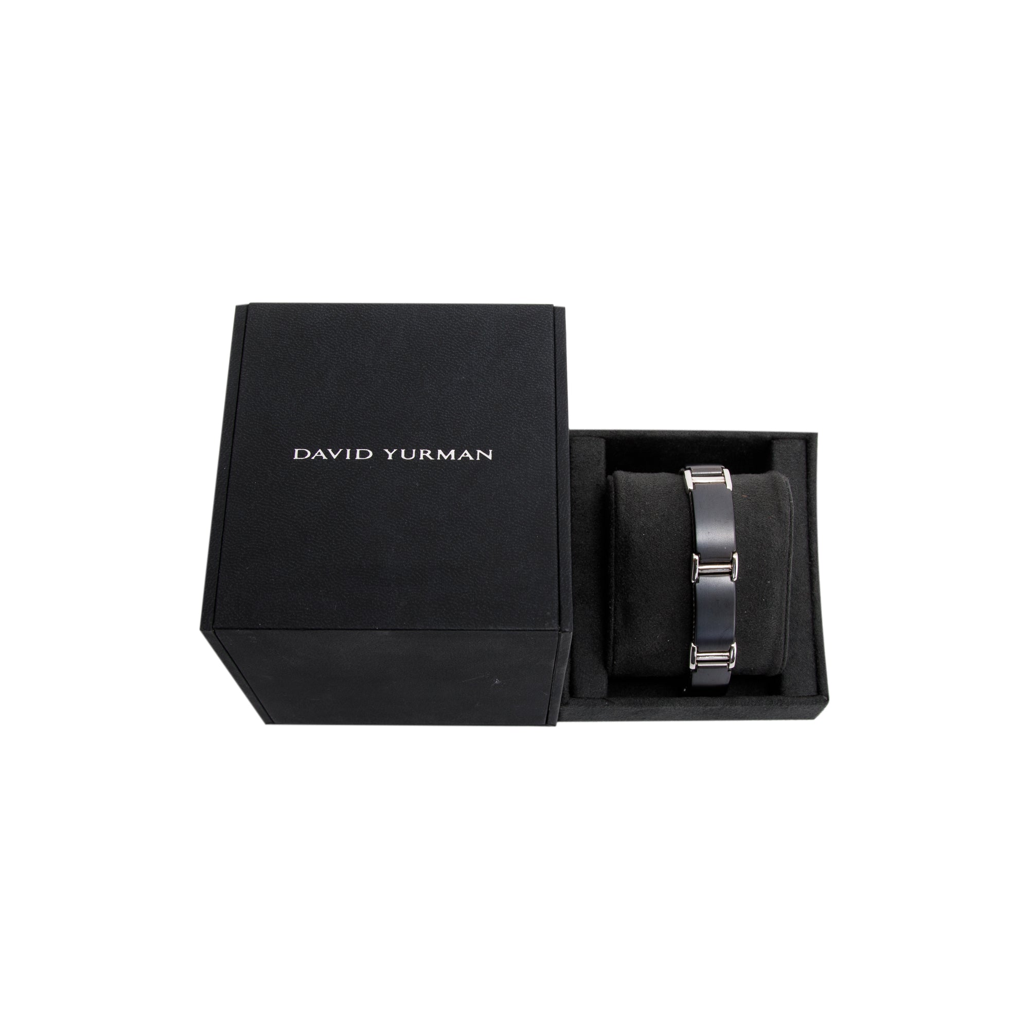 David Yurman Titanium Tile Station Bracelet w/ Box