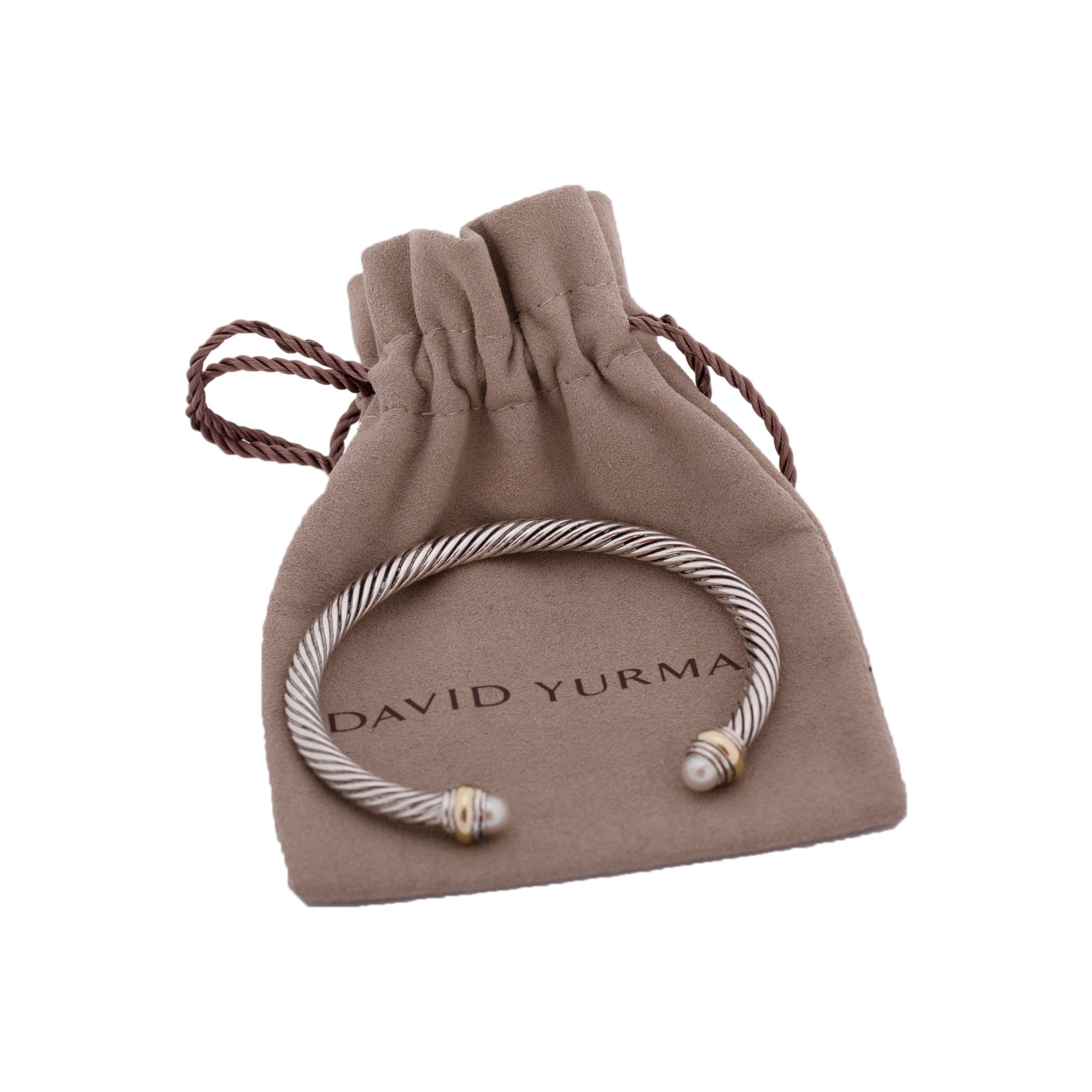 David Yurman Two-Tone 5 MM Cable Classics Bracelet with Pearls
