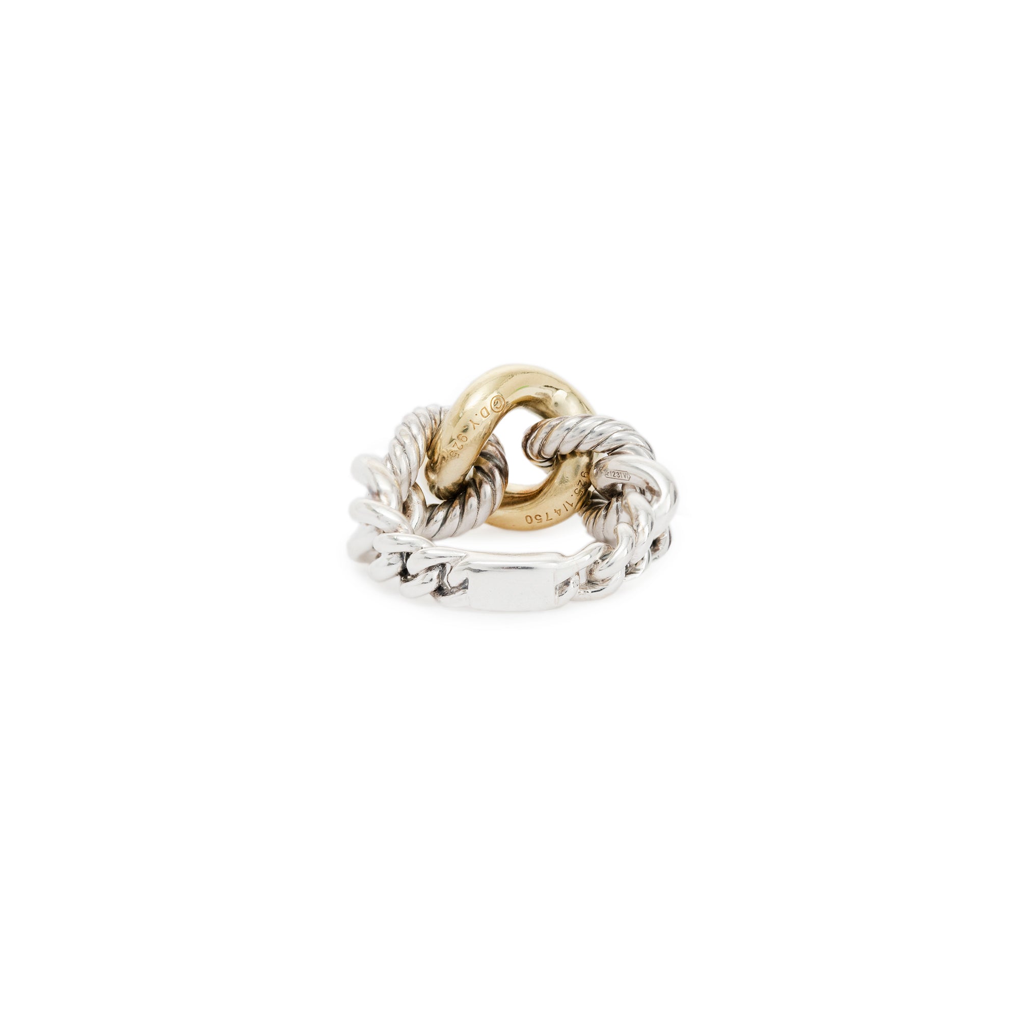 David Yurman Two-Tone Belmont Curb Link Ring